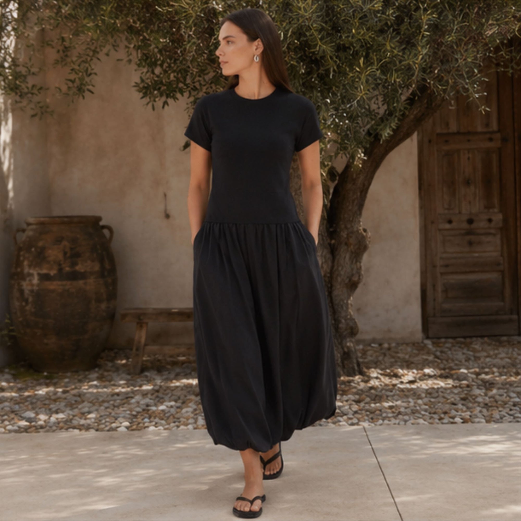 Lilani Bubble Hem Dress
