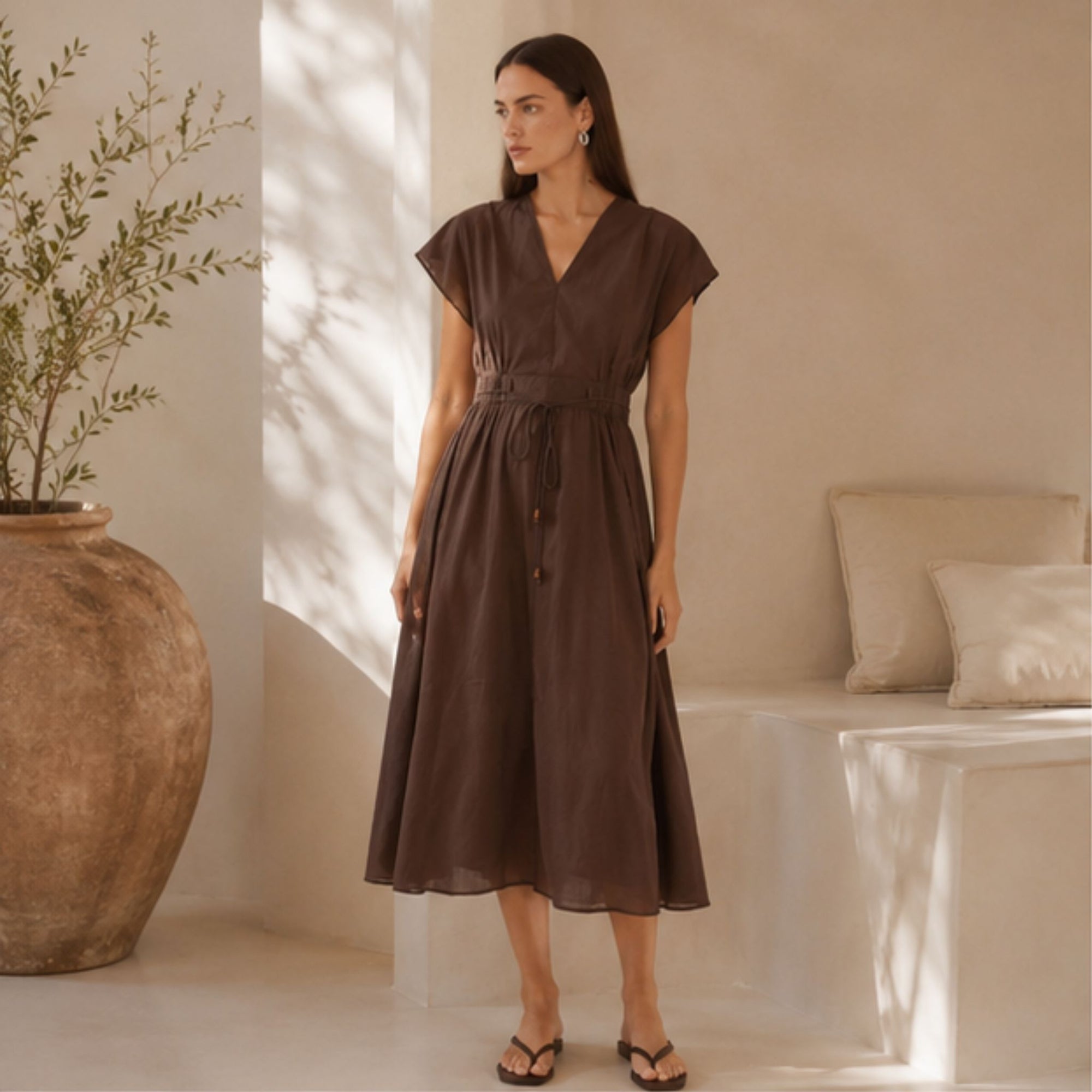 Nazalia Tie Waist Dress