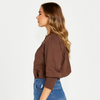 Roxy Shirred Cuff Blouse