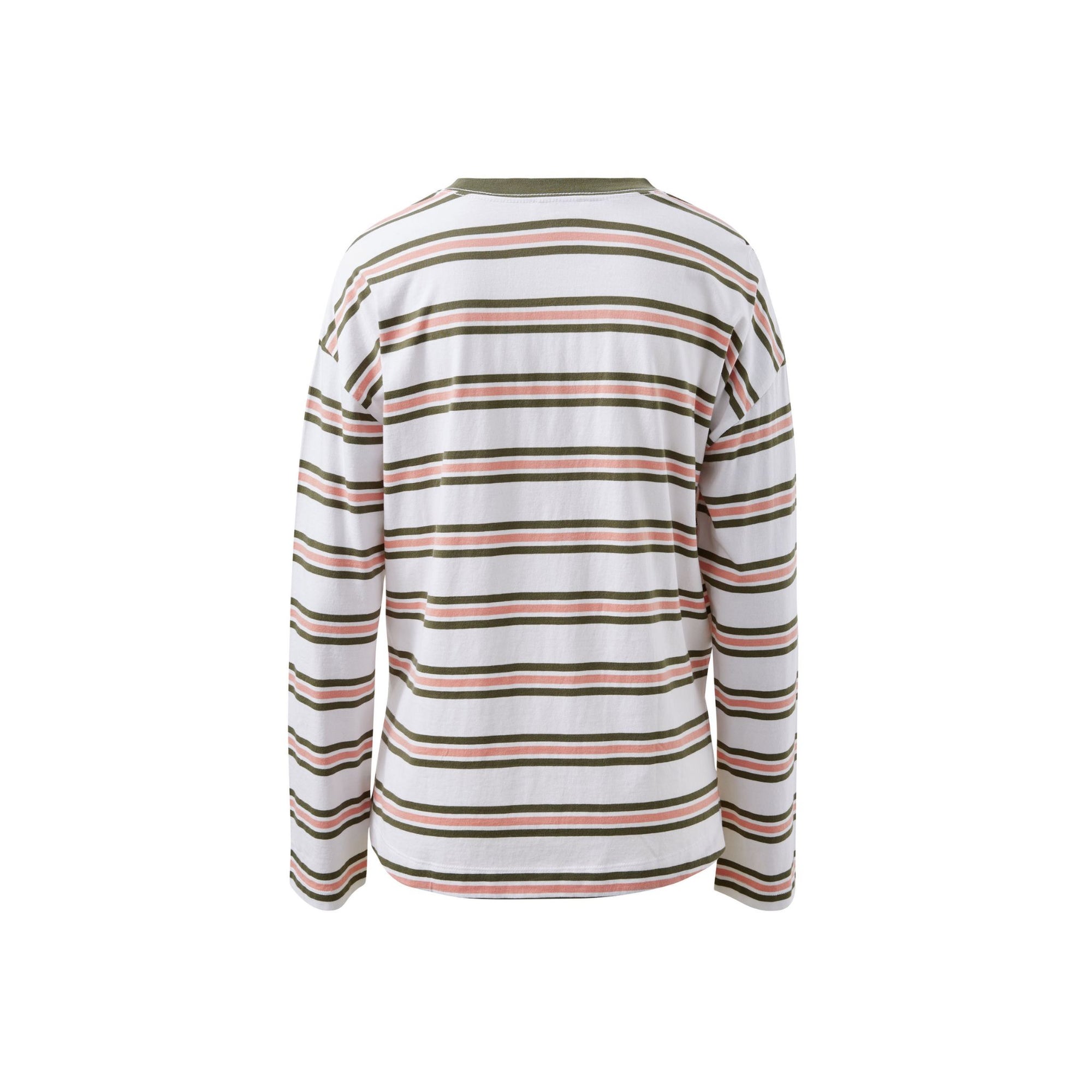 Scout Slouchy Long Sleeve Tee Washed Olive Stripe
