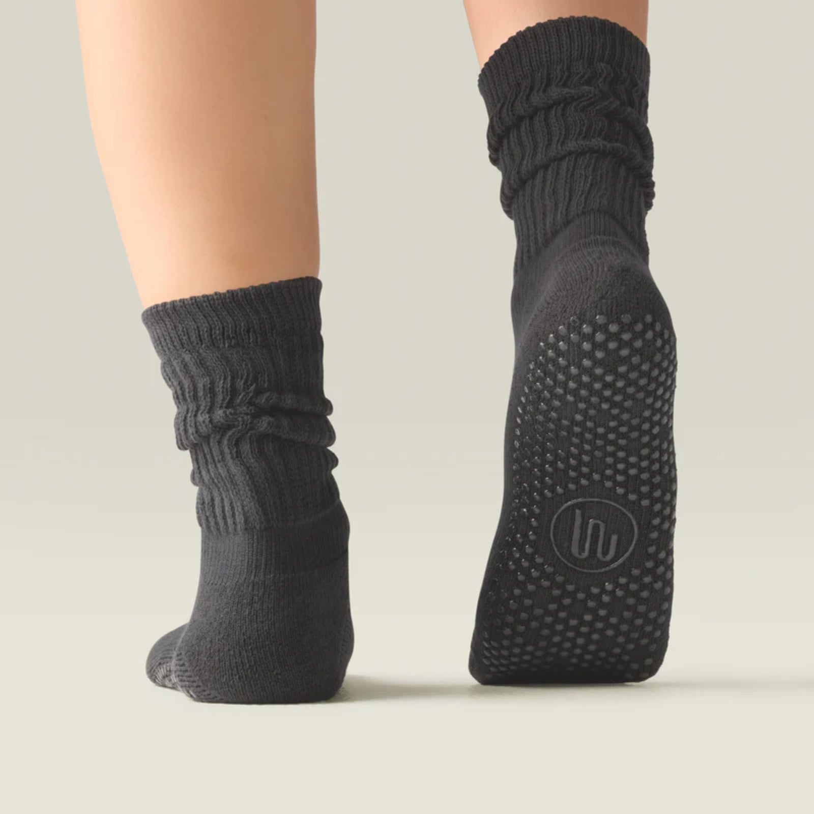 Scrunch Grip Socks Charcoal