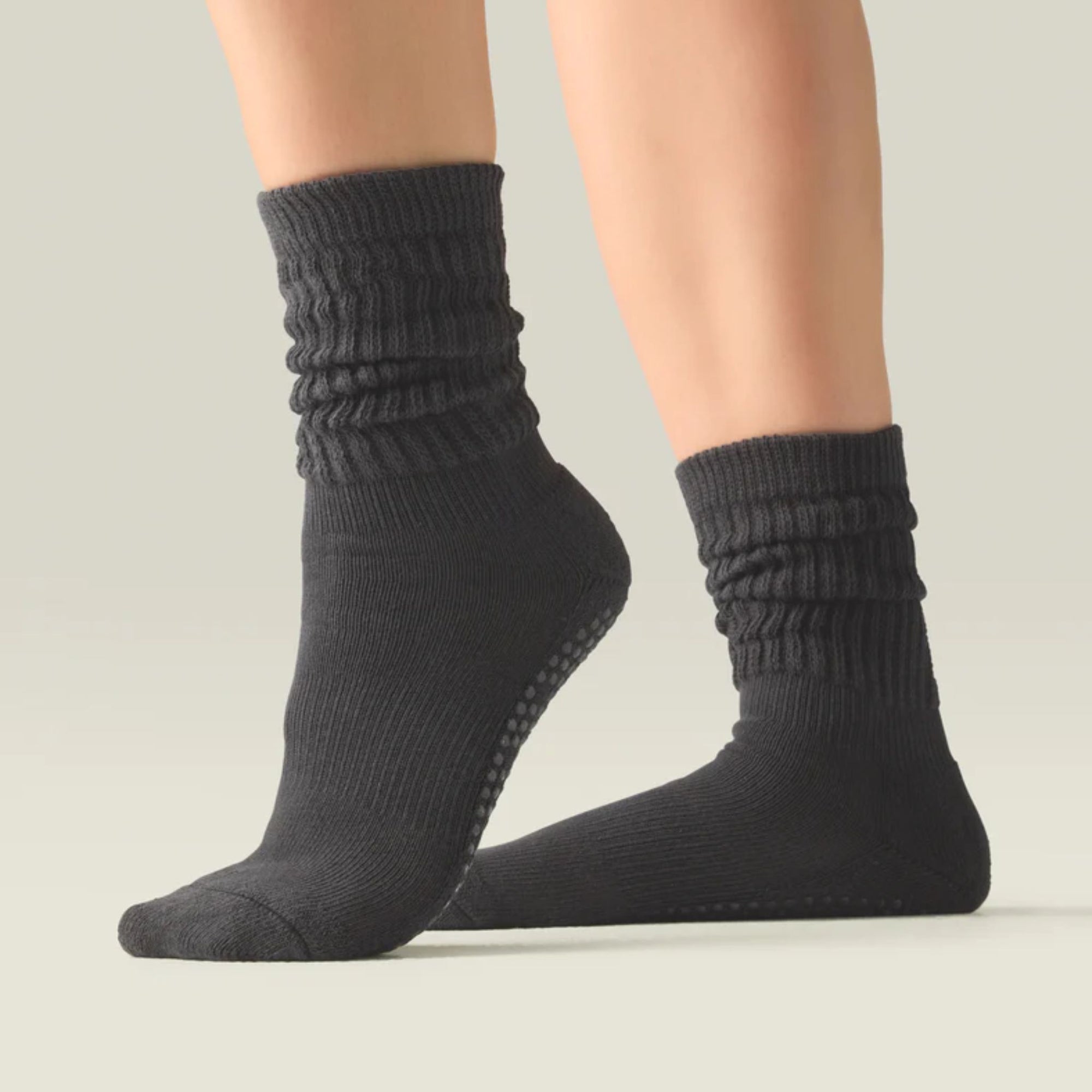 Scrunch Grip Socks Charcoal