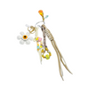 White Flower Keychain