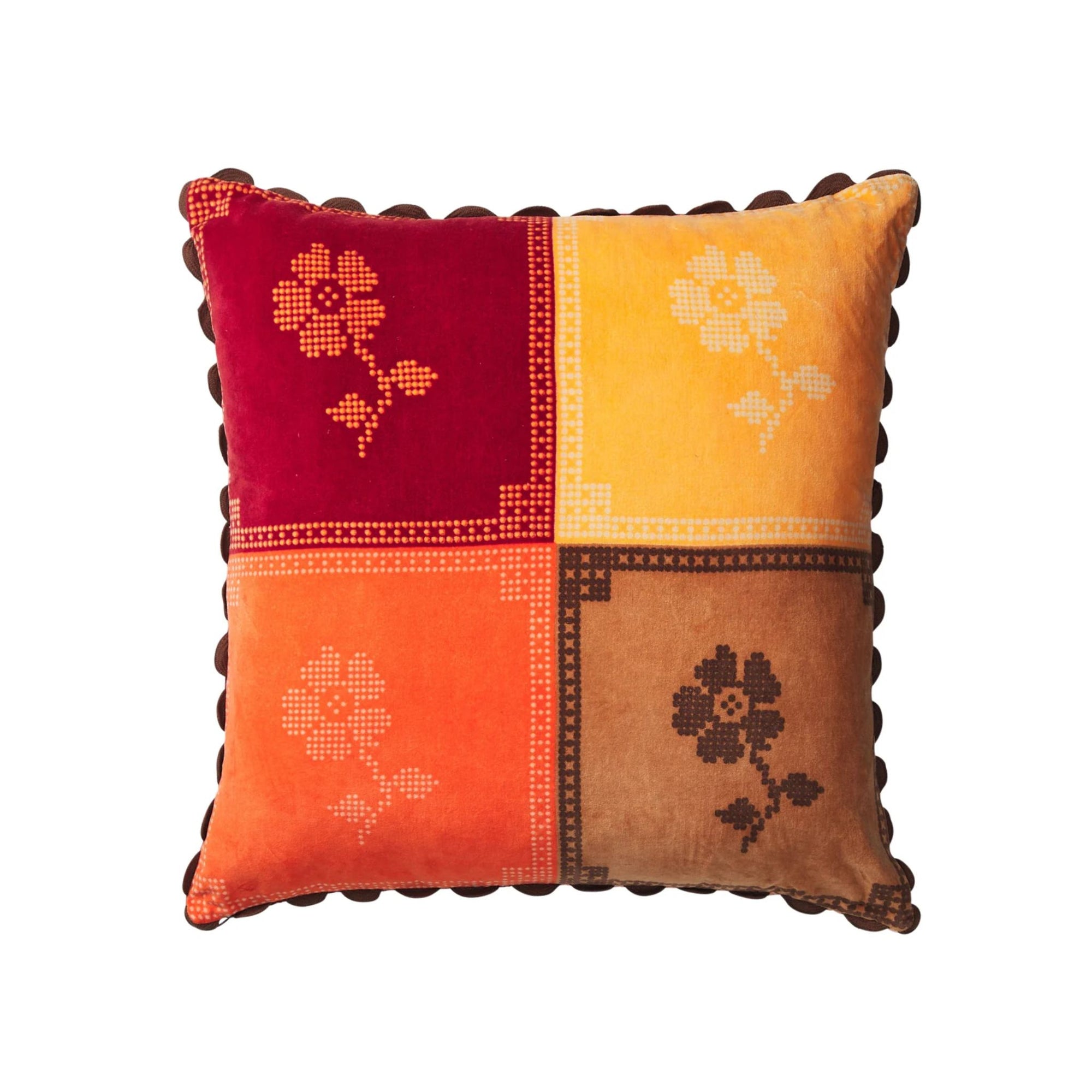 Bonny Reversible Velvet Cushion Sienna