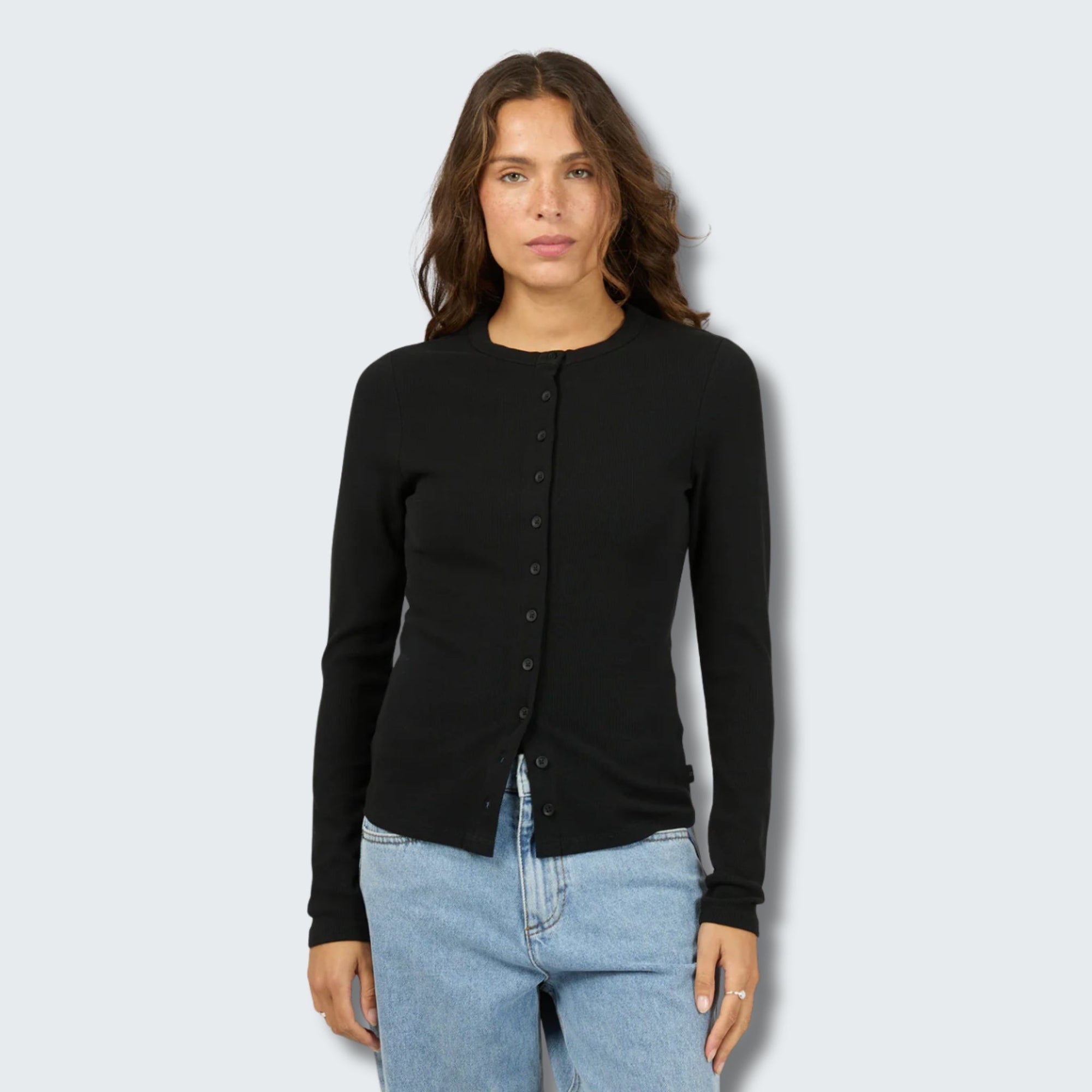 Button Up Long Sleeve Tee