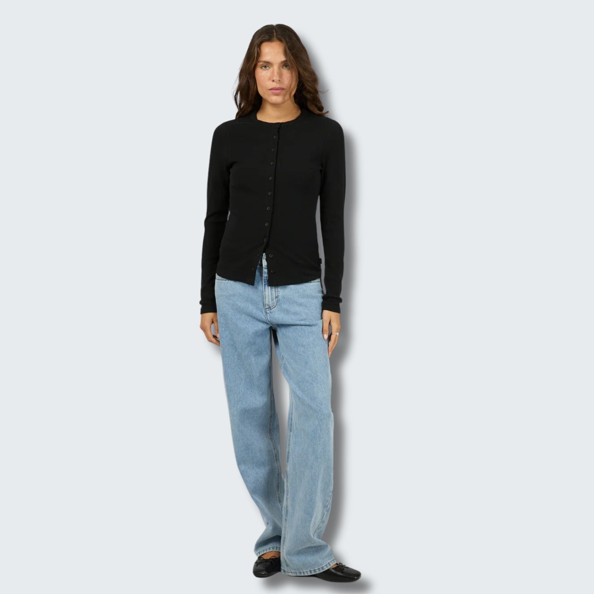 Button Up Long Sleeve Tee