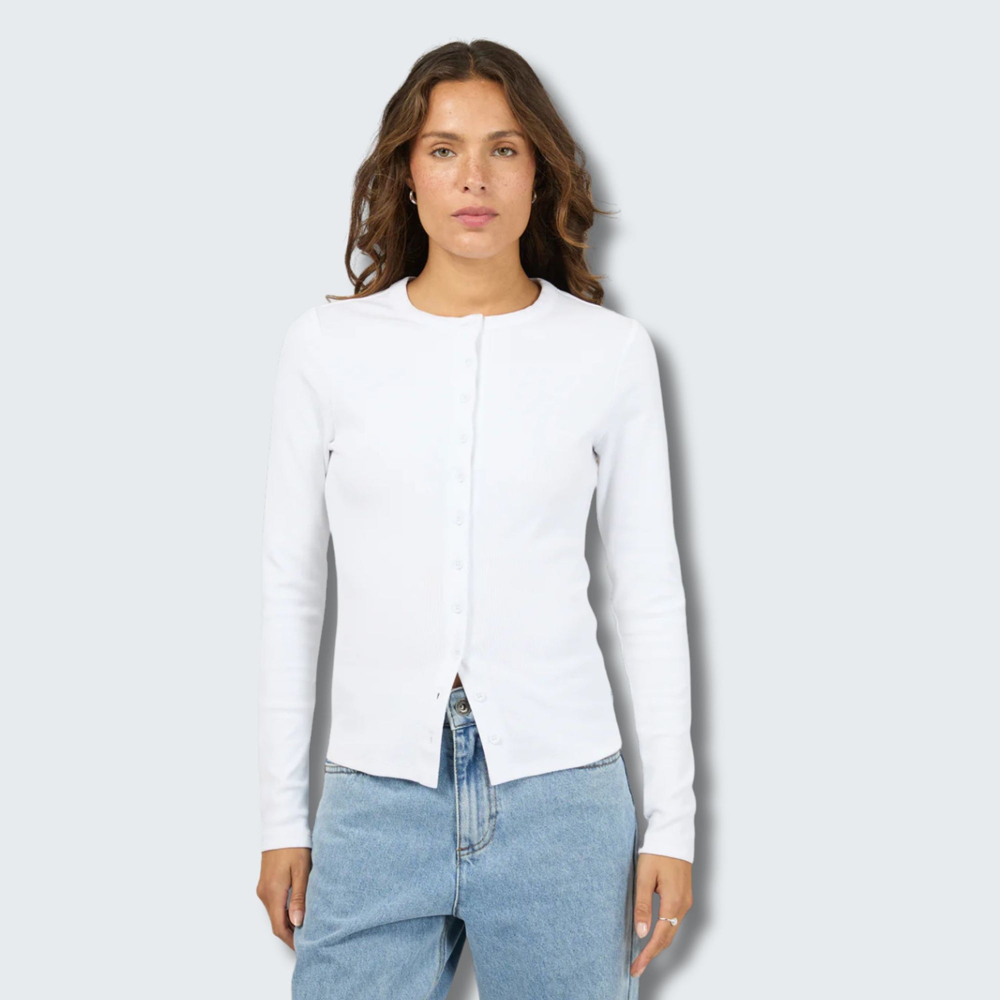 Button Up Long Sleeve Tee
