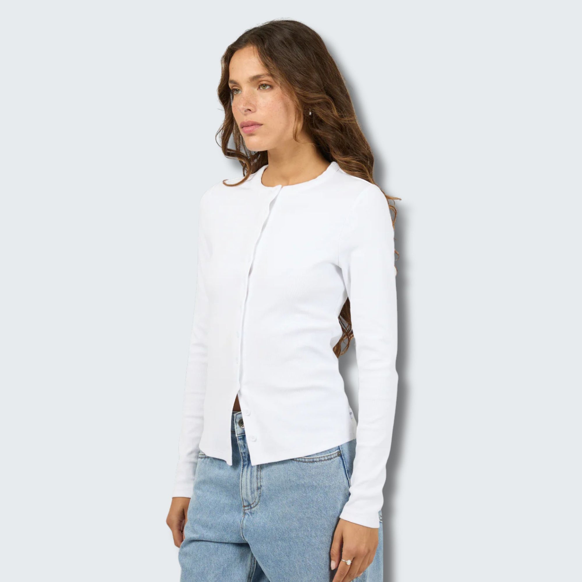 Button Up Long Sleeve Tee