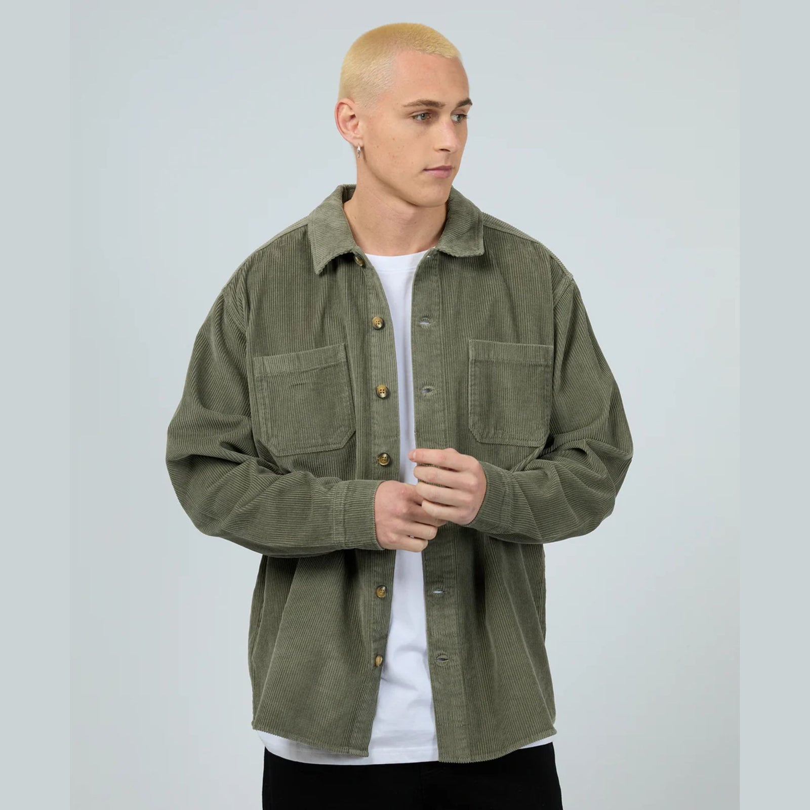 Cord Overshirt Khaki