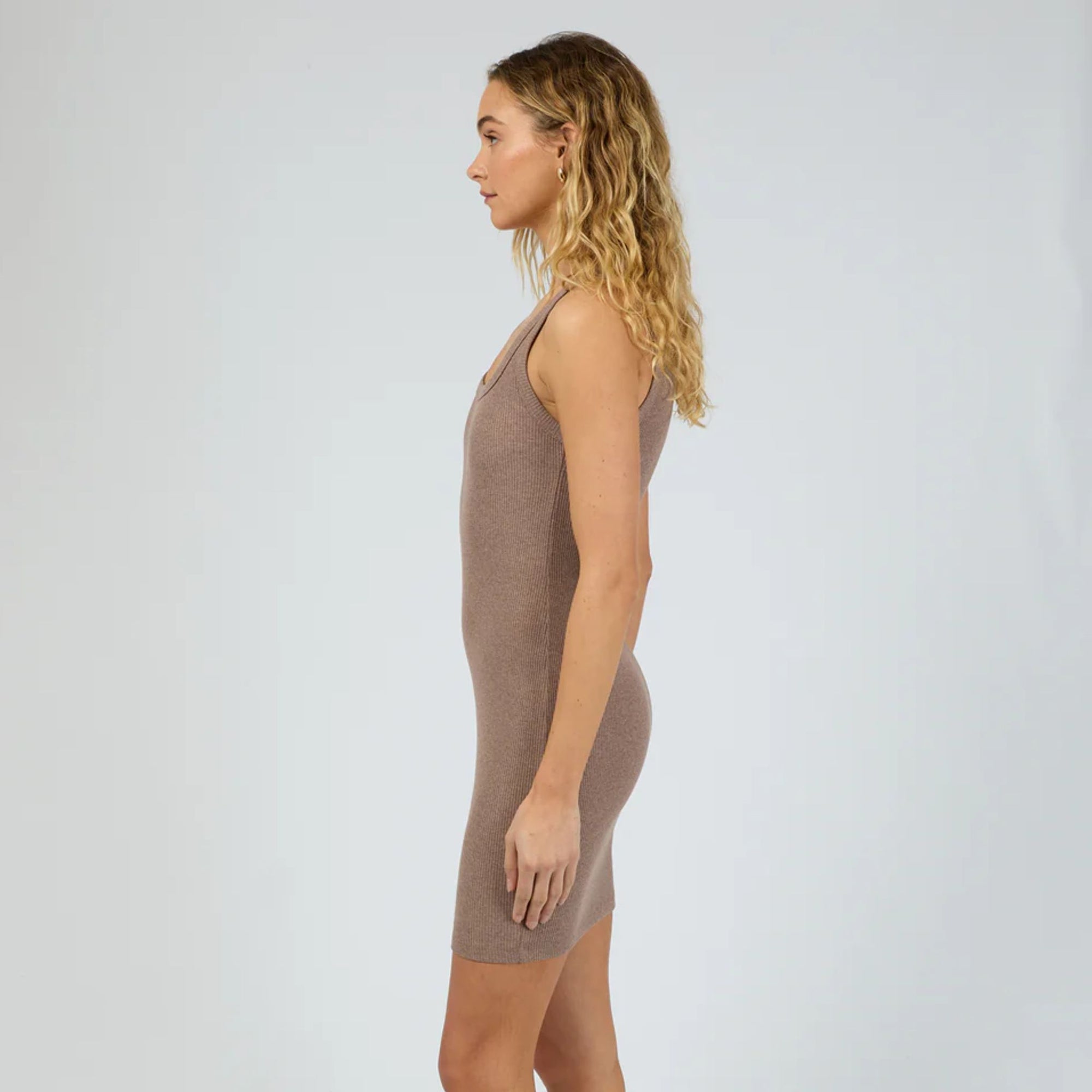 Hazel Mini Dress Brown