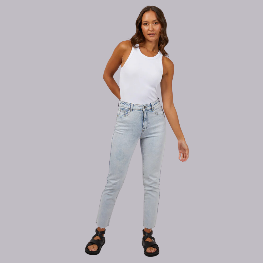 Denim Gina Tricot Leah Slim Mom Shop Monica Mom Jeans Clearance - Main Image