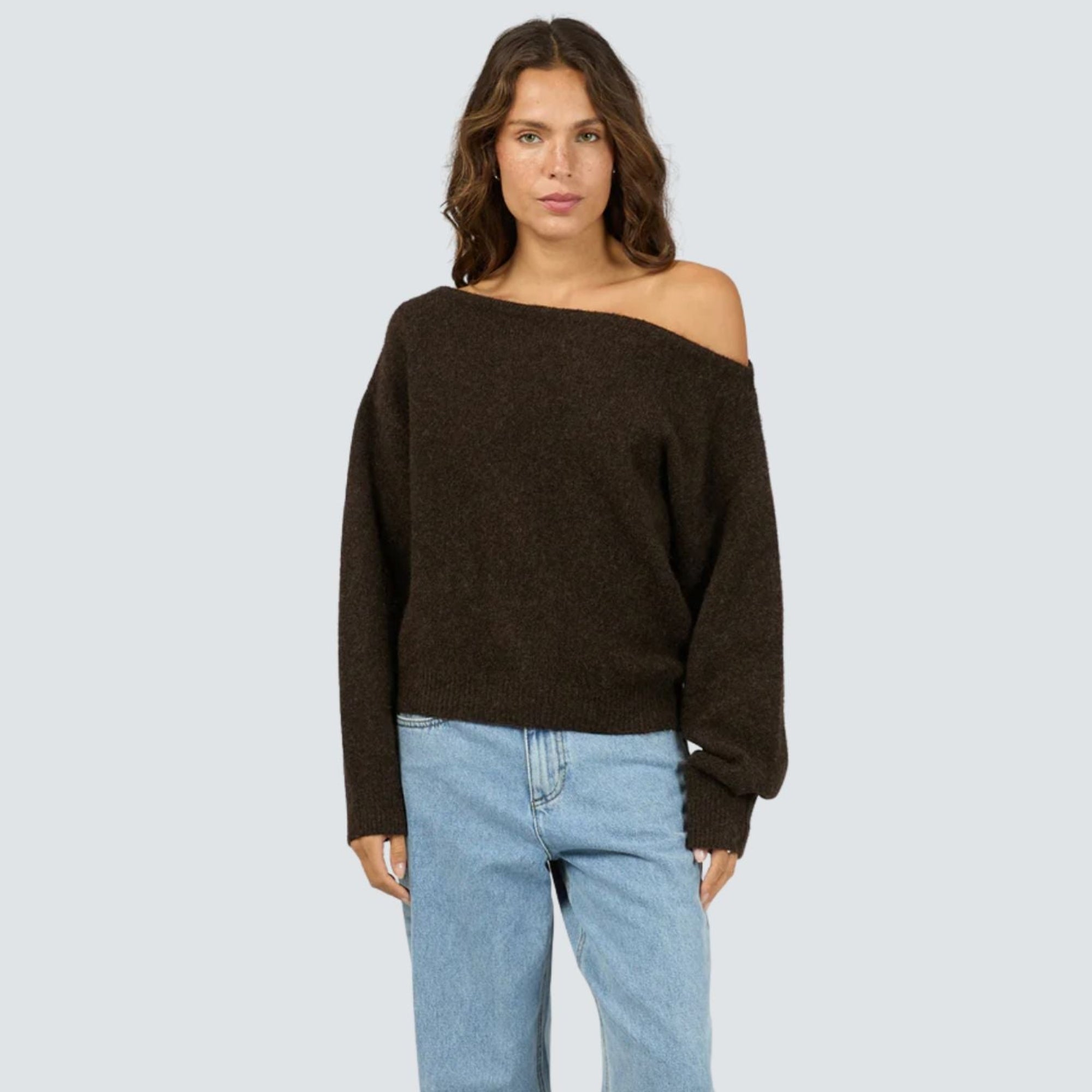 Off Shoulder Knit Jumper