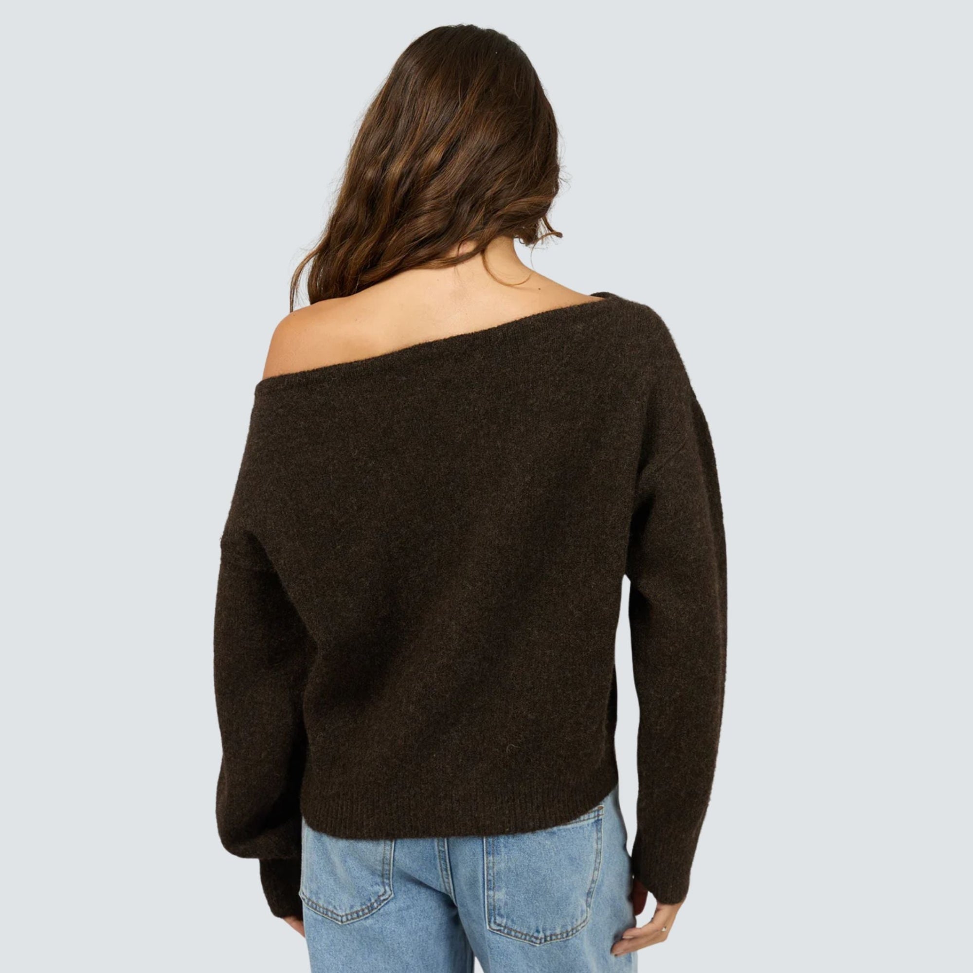 Off Shoulder Knit Jumper