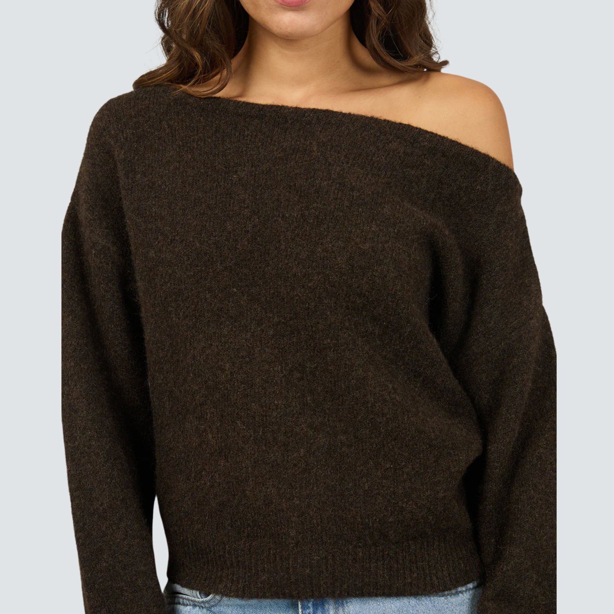 Off Shoulder Knit Jumper