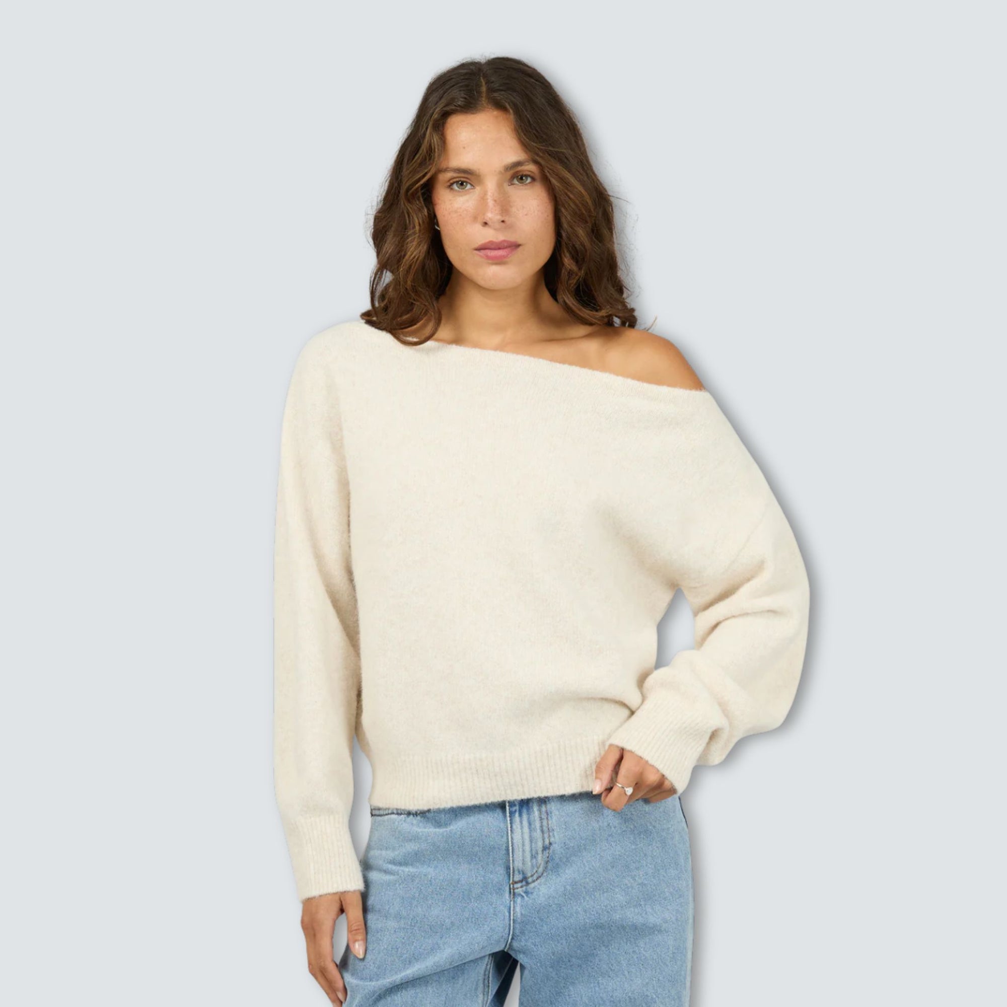 Off Shoulder Knit Jumper