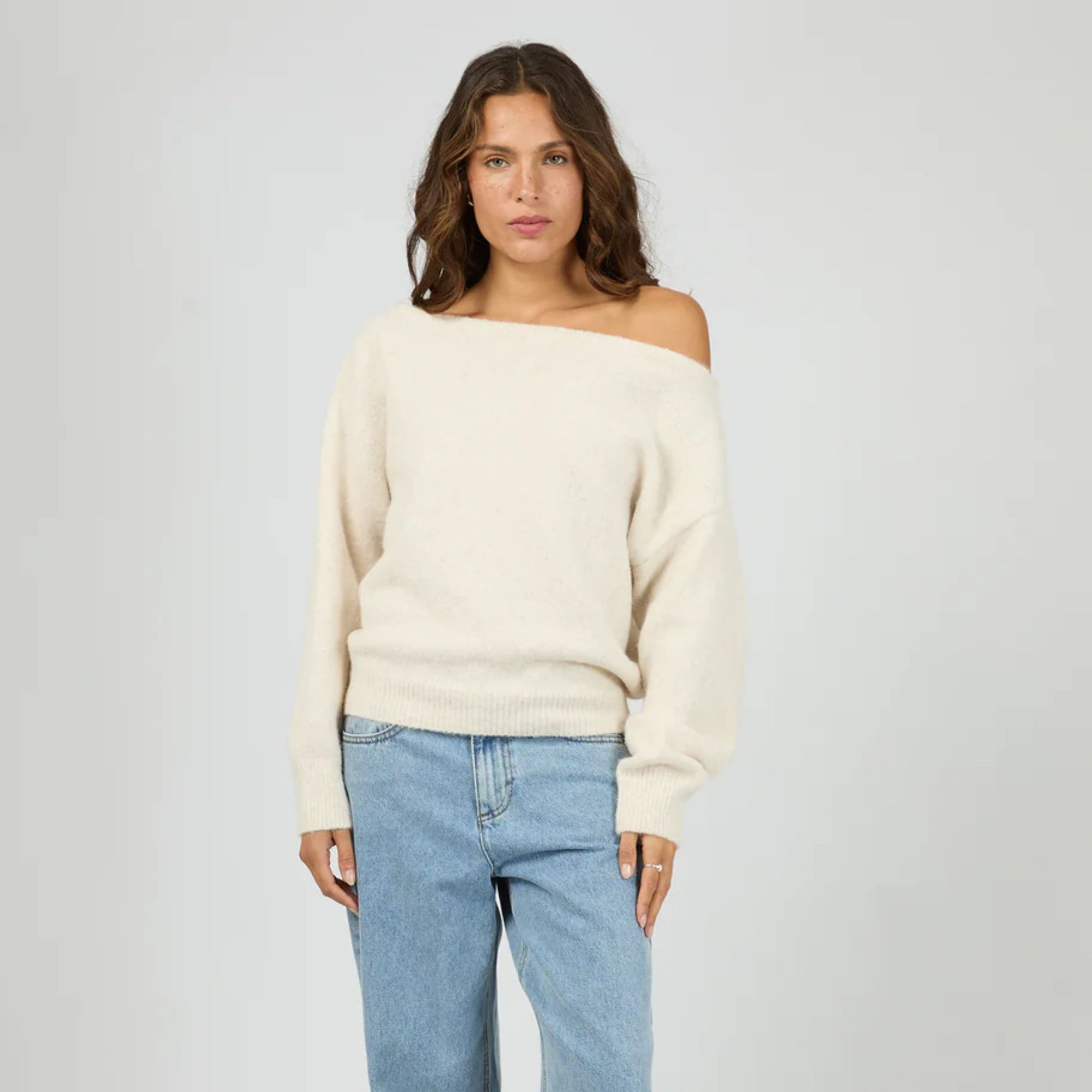 Off Shoulder Knit Jumper