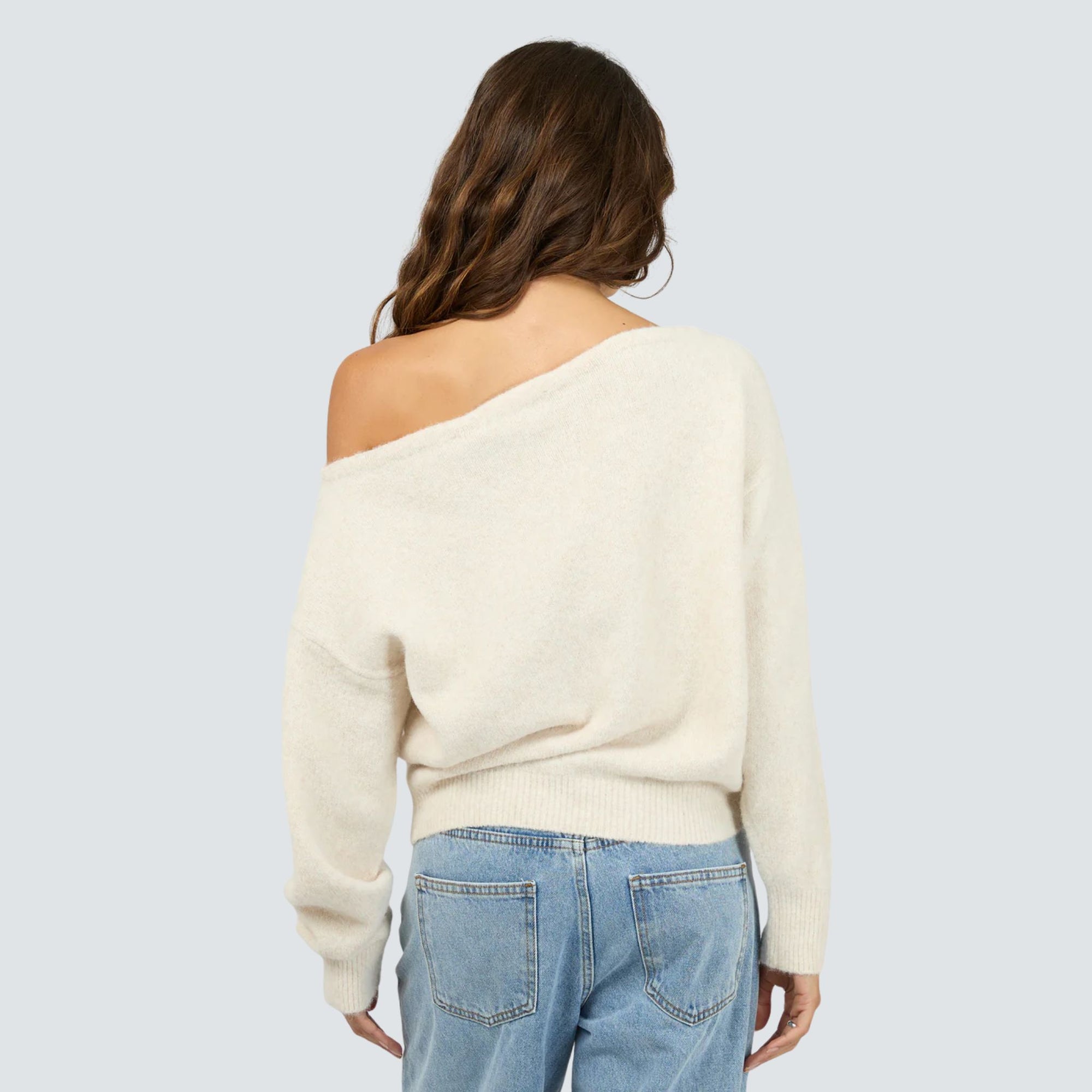 Off Shoulder Knit Jumper