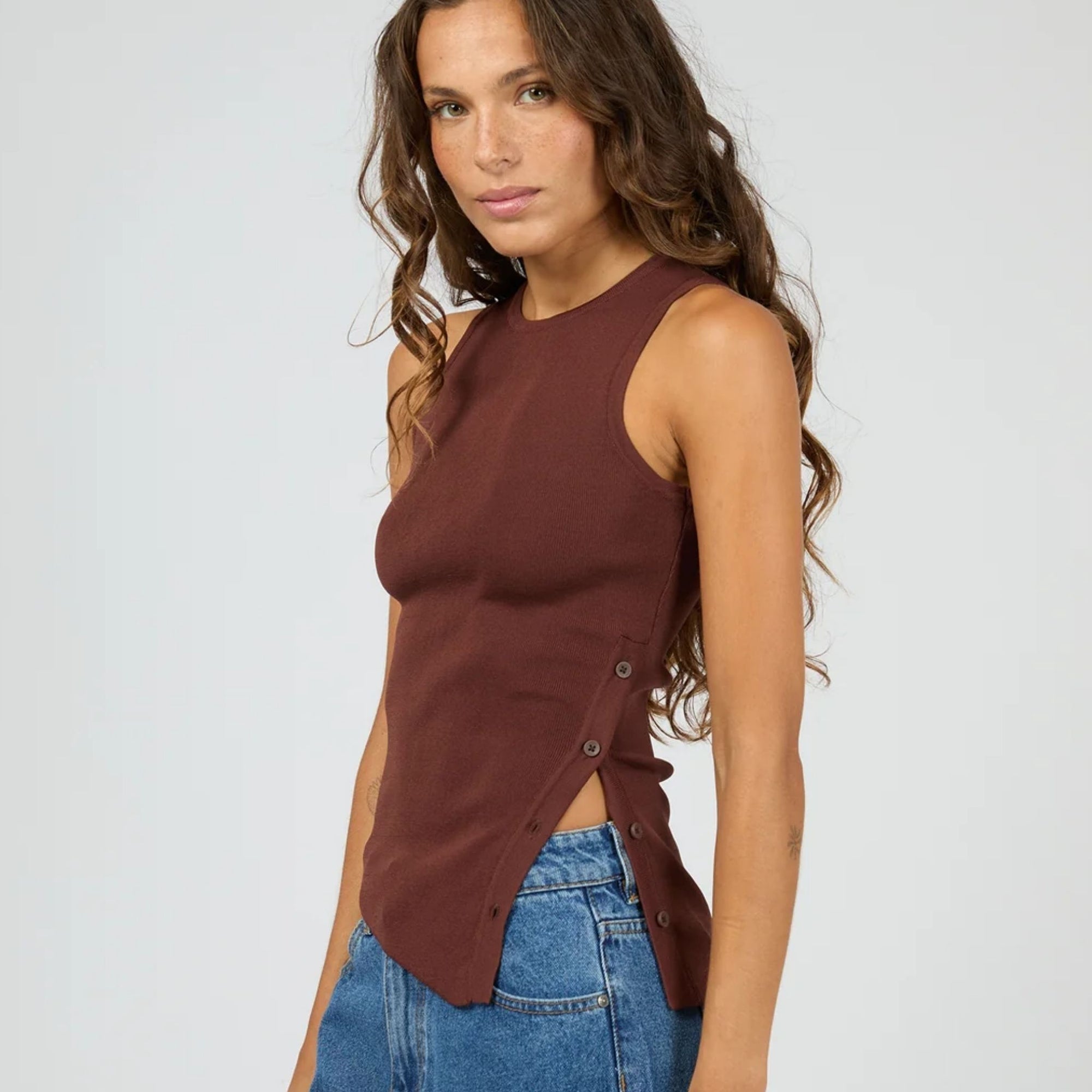 Ollie Button Down Knit Tank