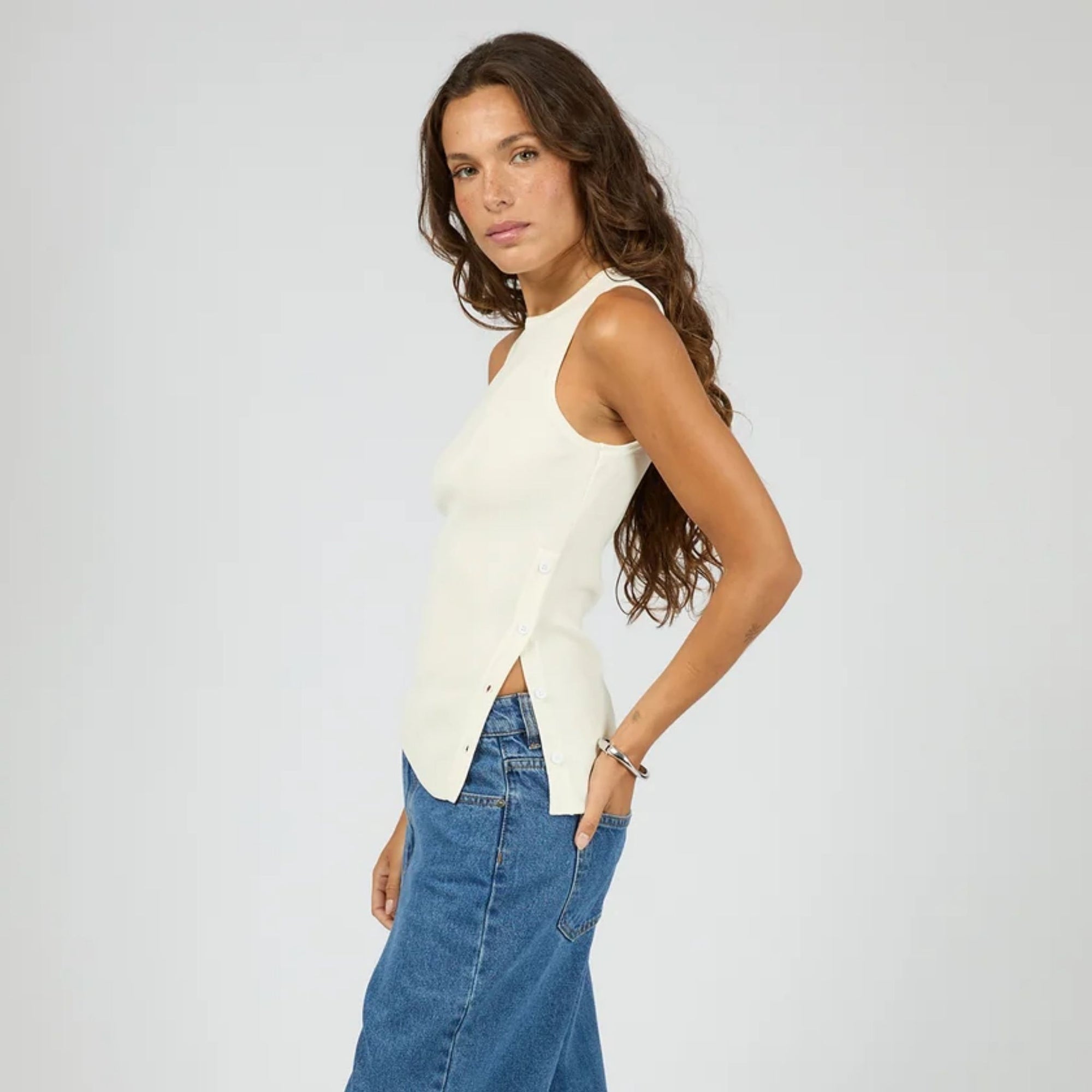 Ollie Button Down Knit Tank