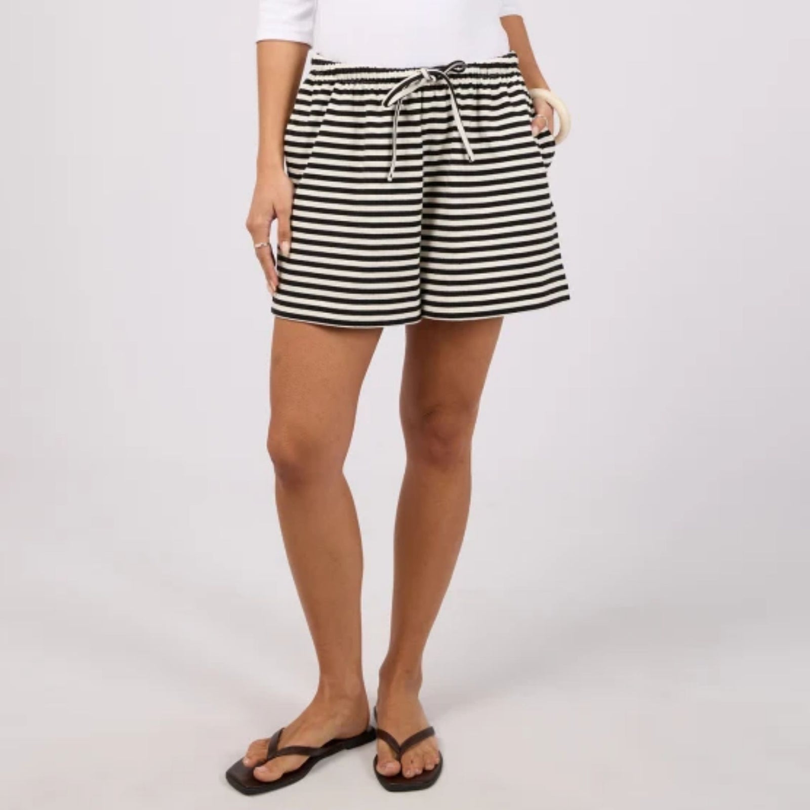 Stripe Tie Waist Short