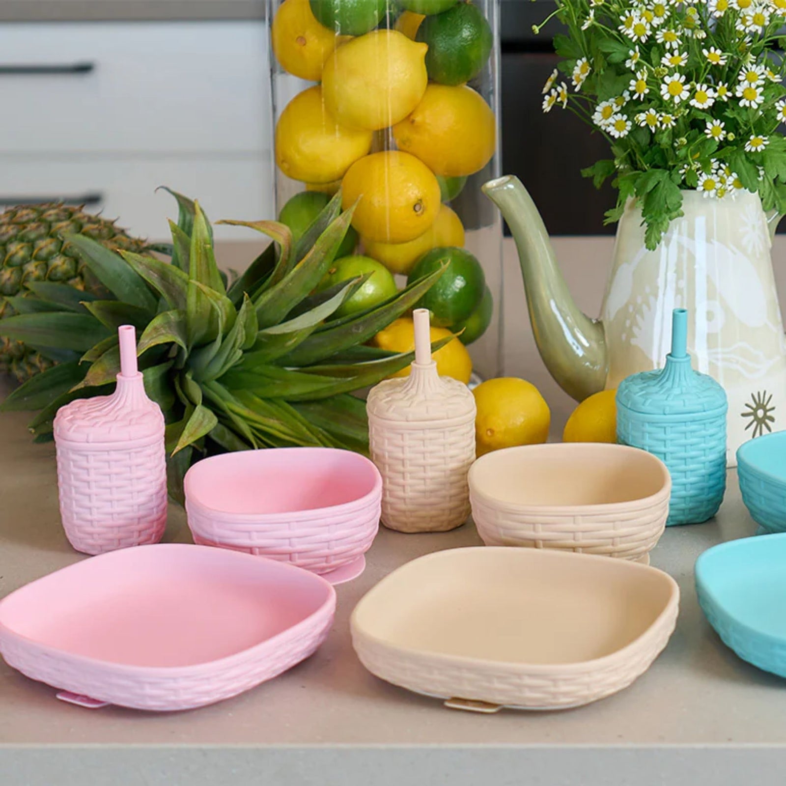 Silicone Rattan Dinner Set