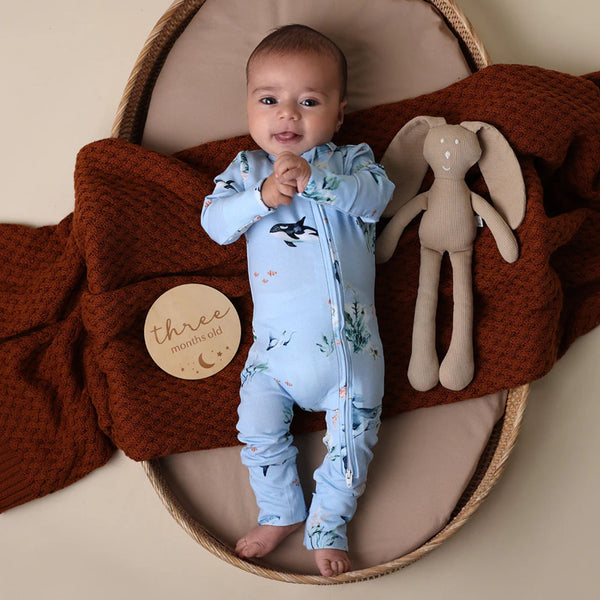 Blue Ocean Organic Snugglesuit Convertible Romper
