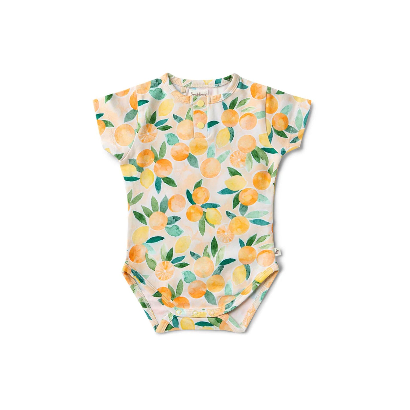 Short Sleeve Organic Bodysuit Citrus