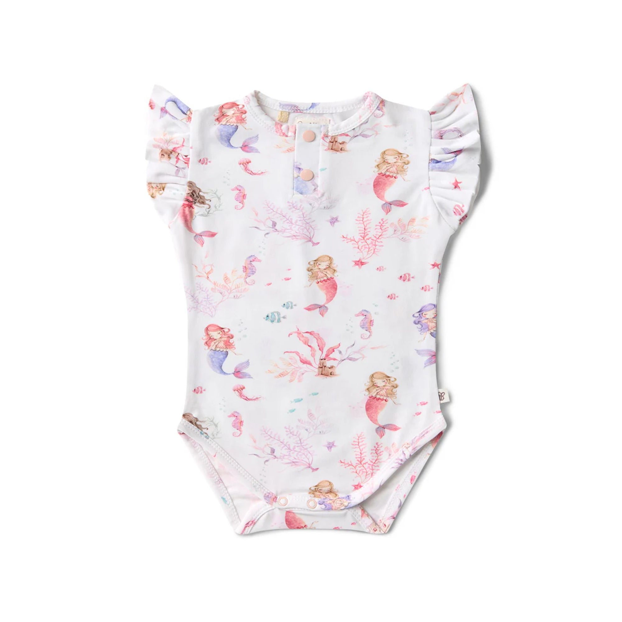 Short Sleeve Bodysuit With Frill