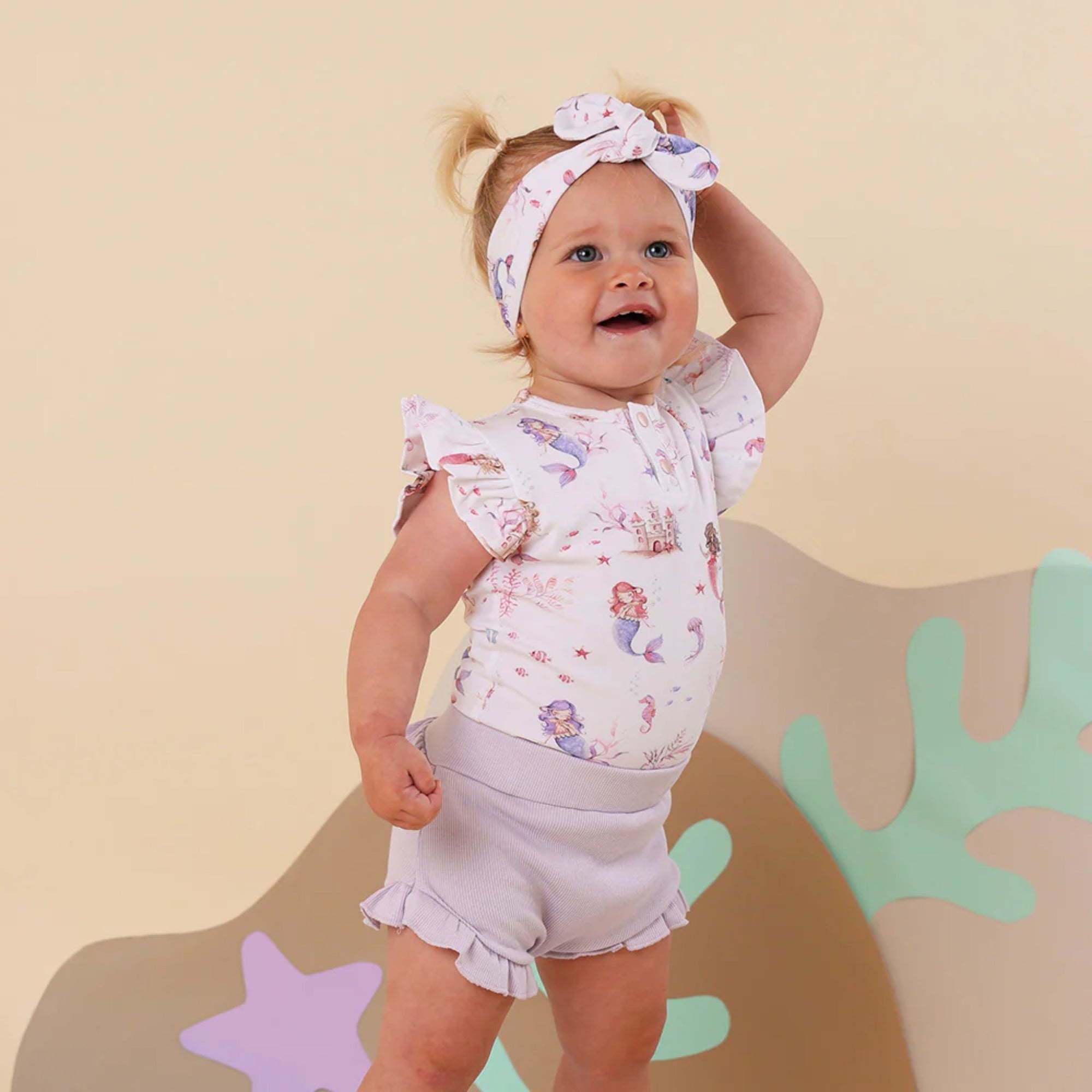 Short Sleeve Bodysuit With Frill