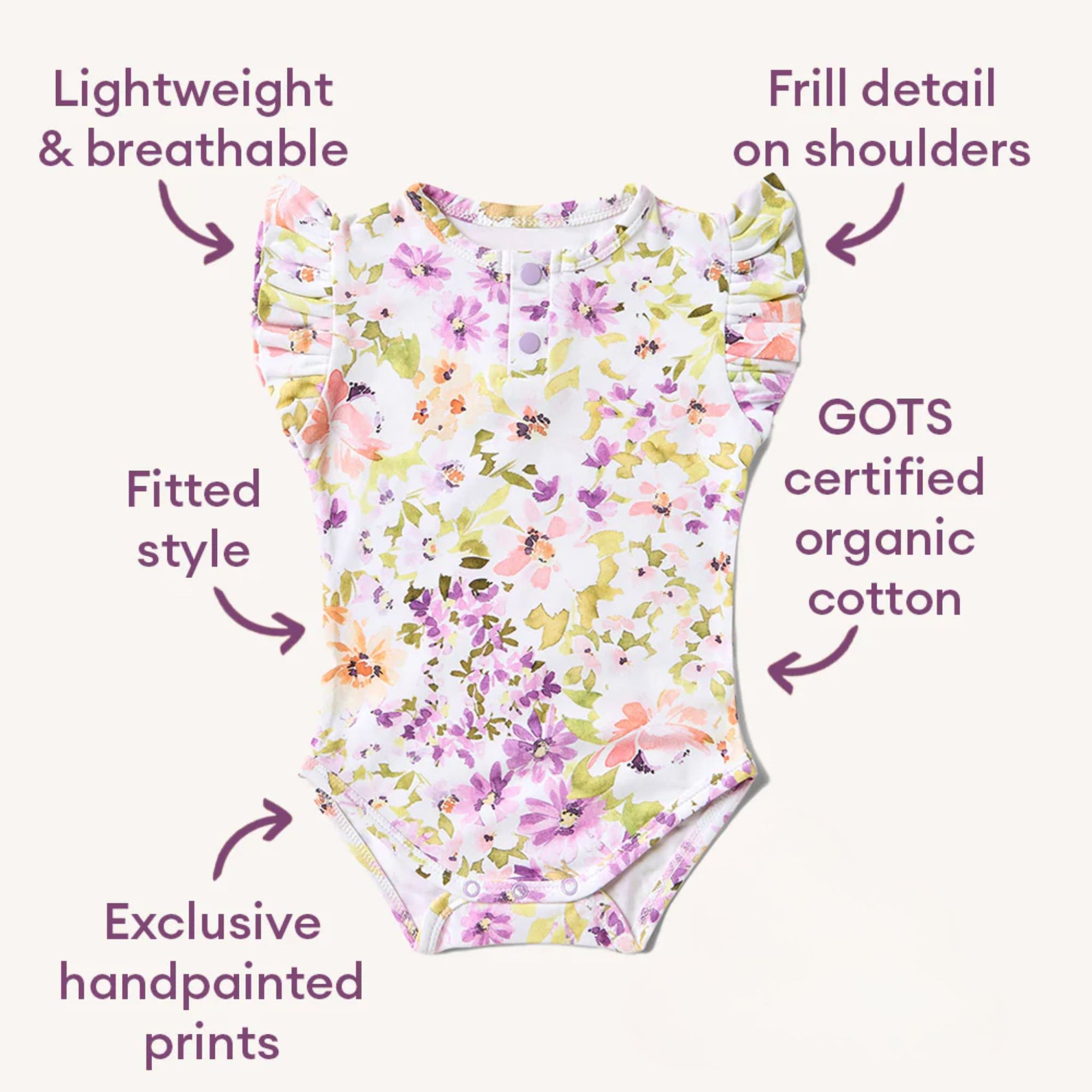 Short Sleeve Bodysuit With Frill