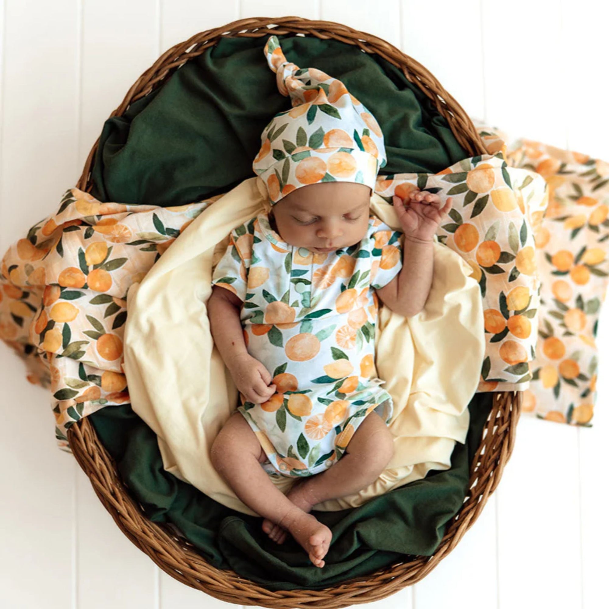 Short Sleeve Organic Bodysuit Citrus