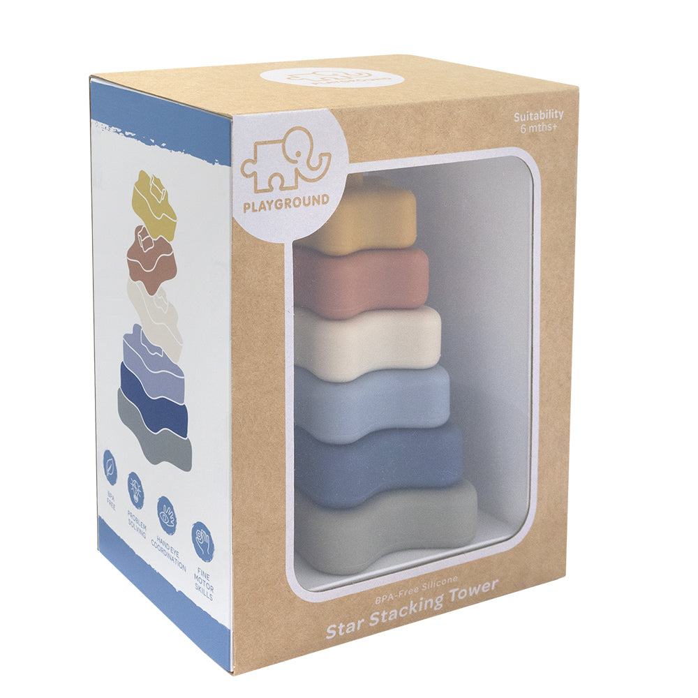 Silicone Star Stacking Tower