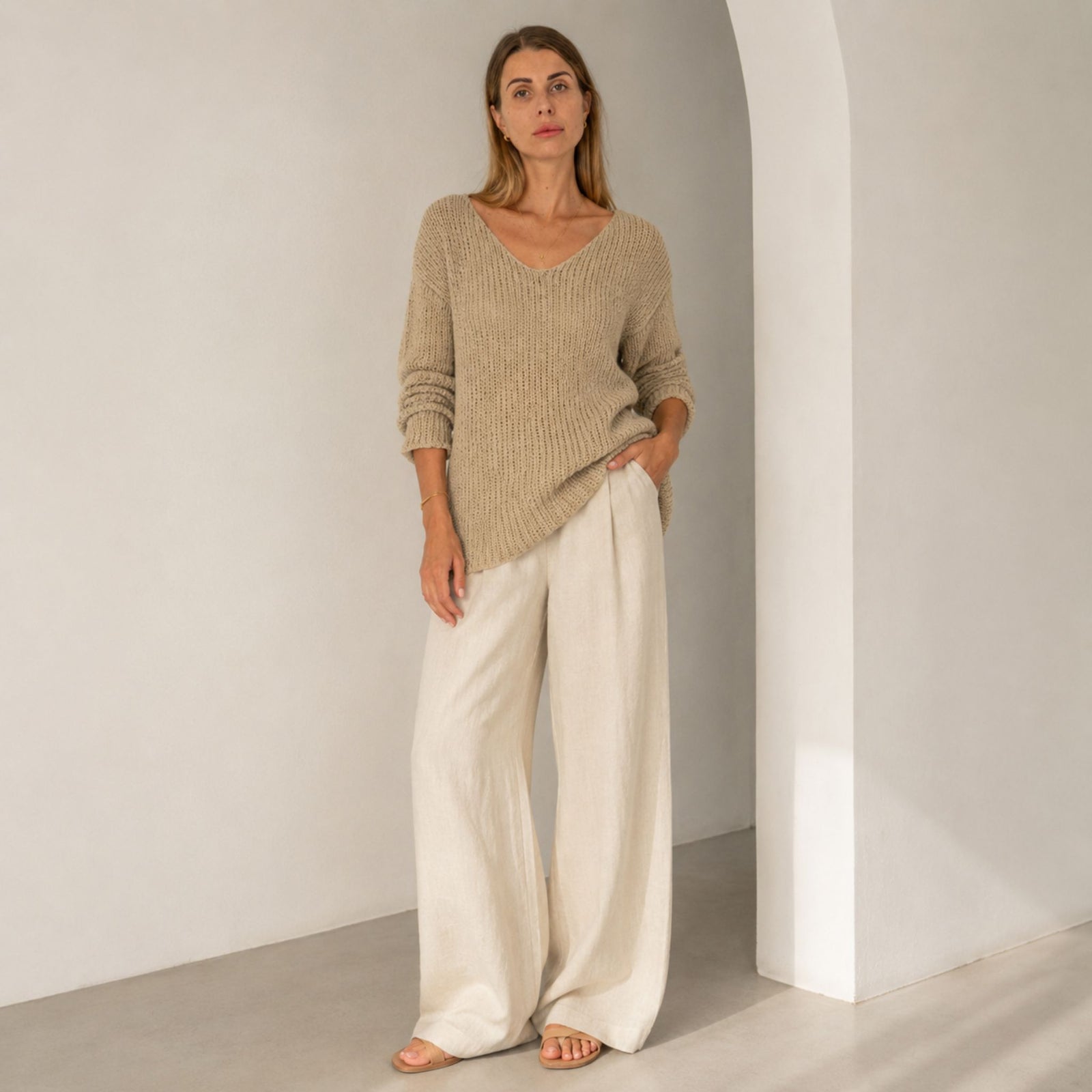 Sunday V Neck Jumper