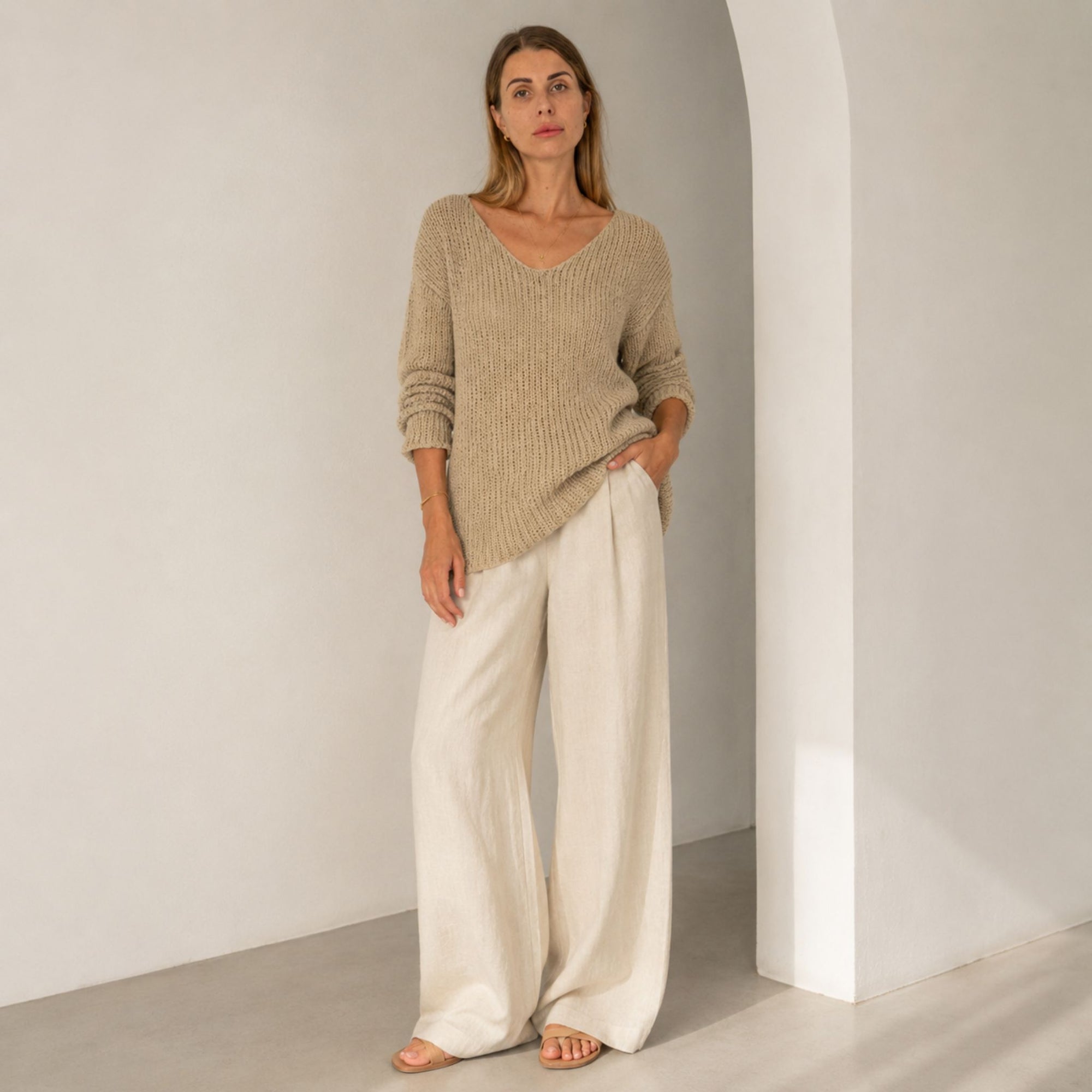 Sunday V Neck Jumper