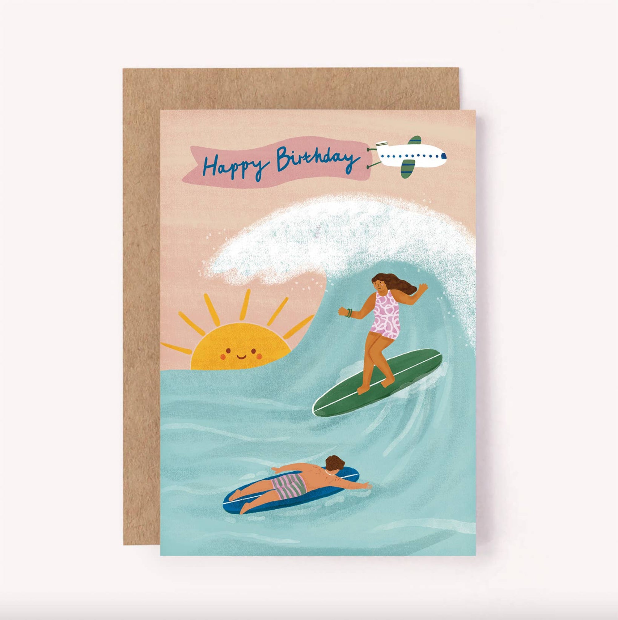 Greeting Card Surfing Birthday