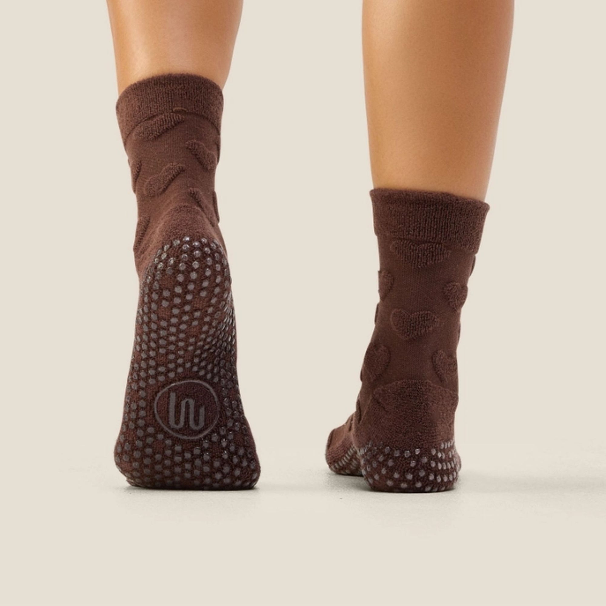 Crew Grip Socks Heart Espresso