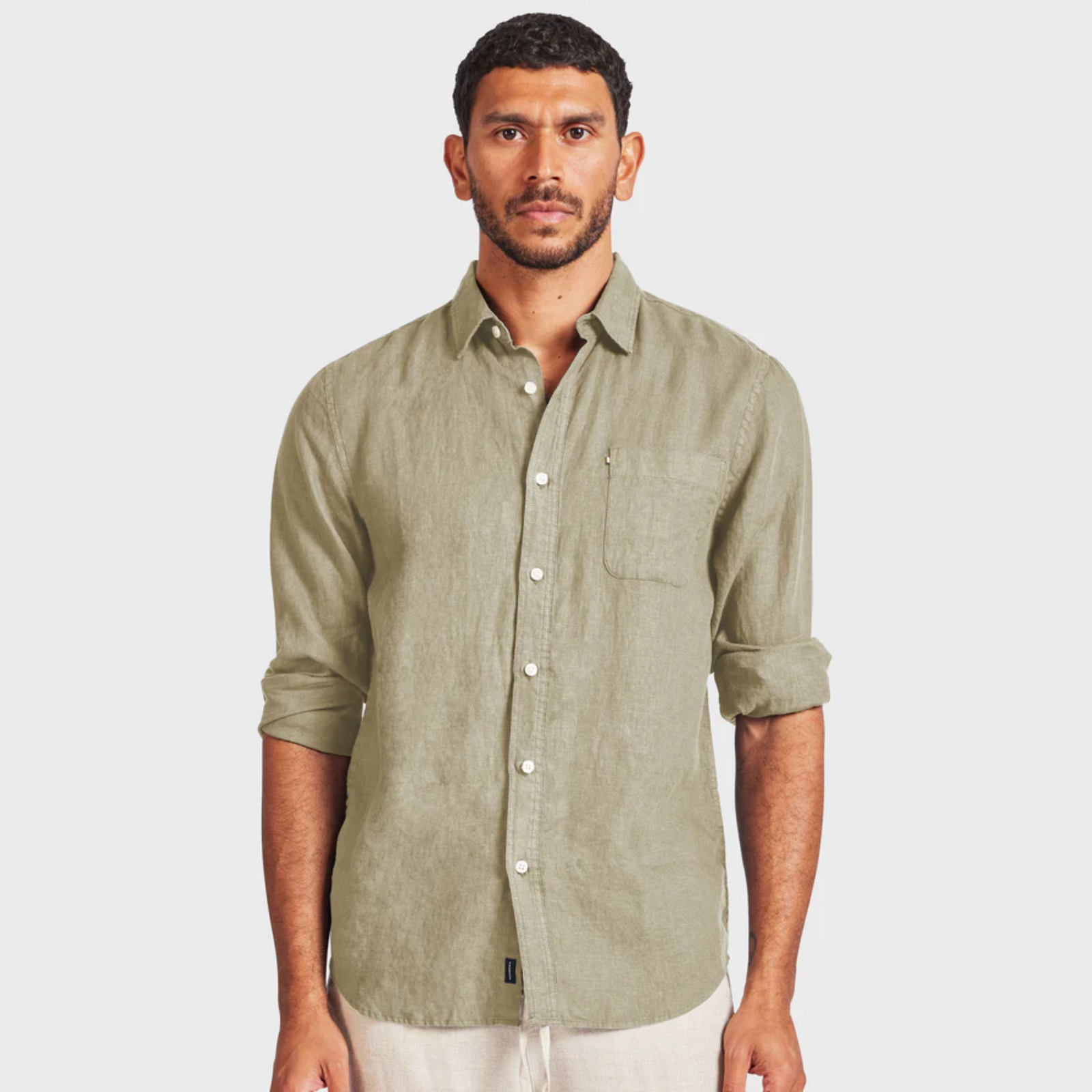 Men's Hampton Long Sleeve Linen Shirt - Oxley and Moss