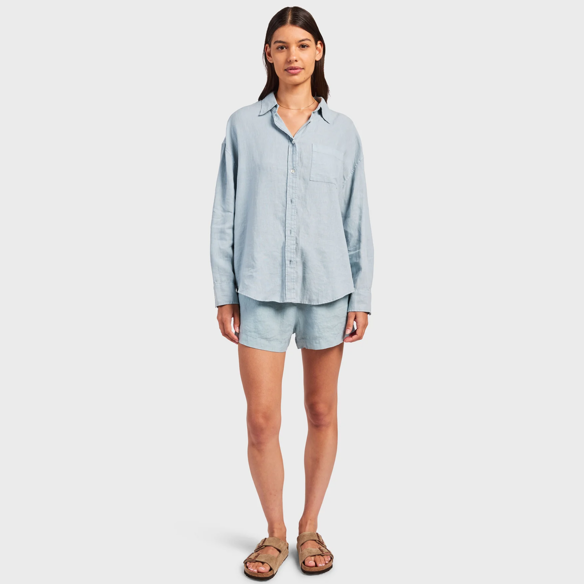 Women&#39;s Hampton Linen Long Sleeve Shirt