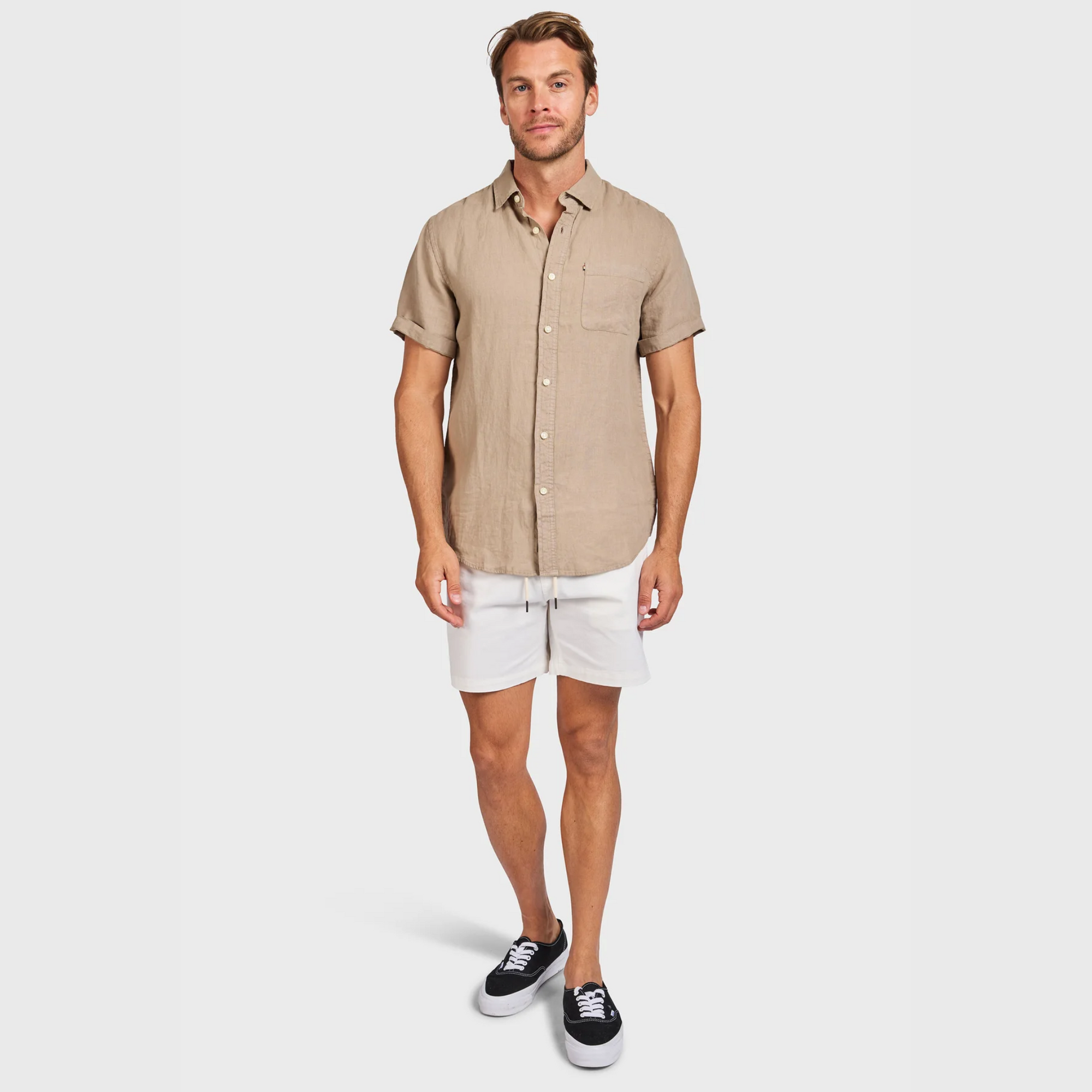Hampton Linen Short-Sleeved Shirt Seasponge