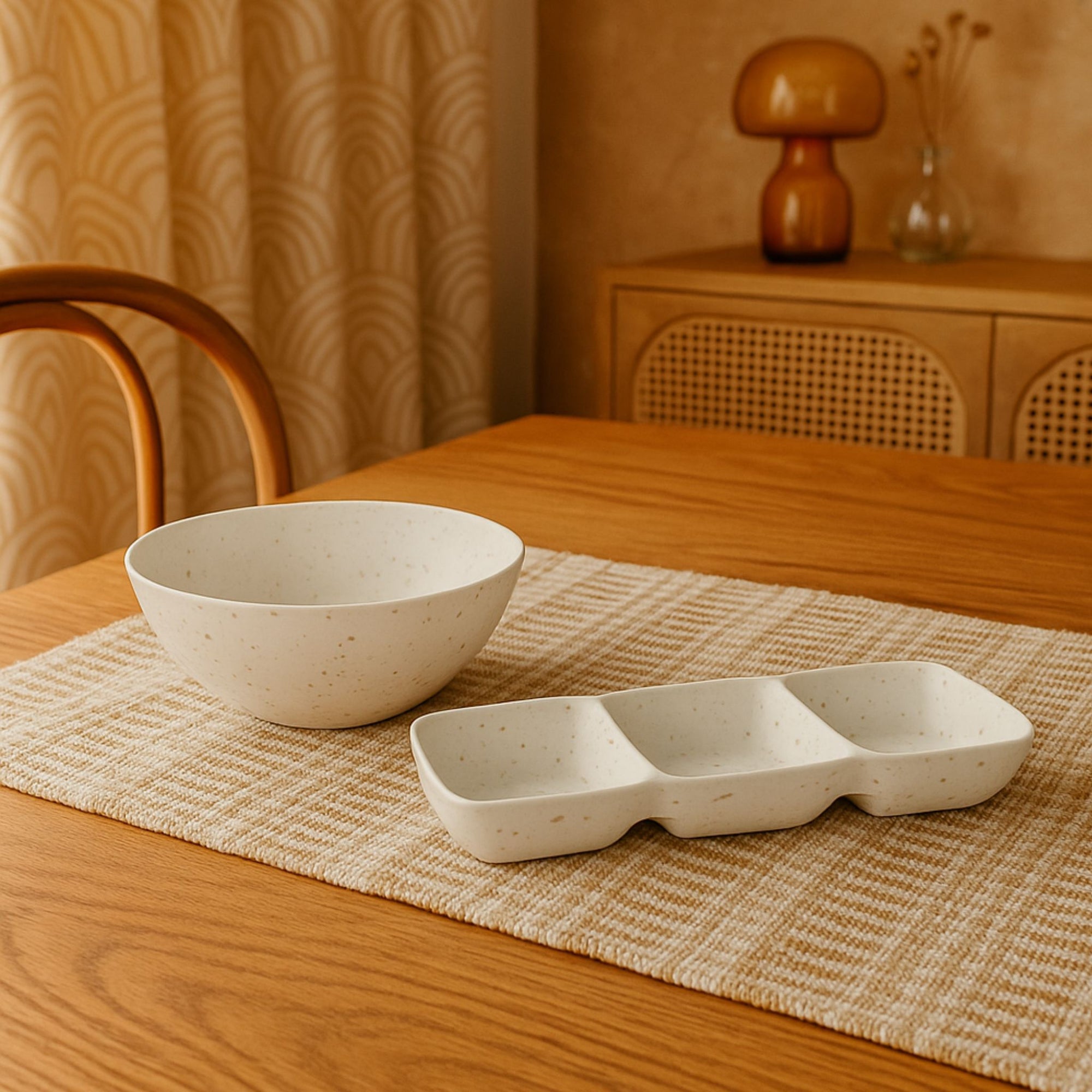 Tidal Terrazzo Divided Platter