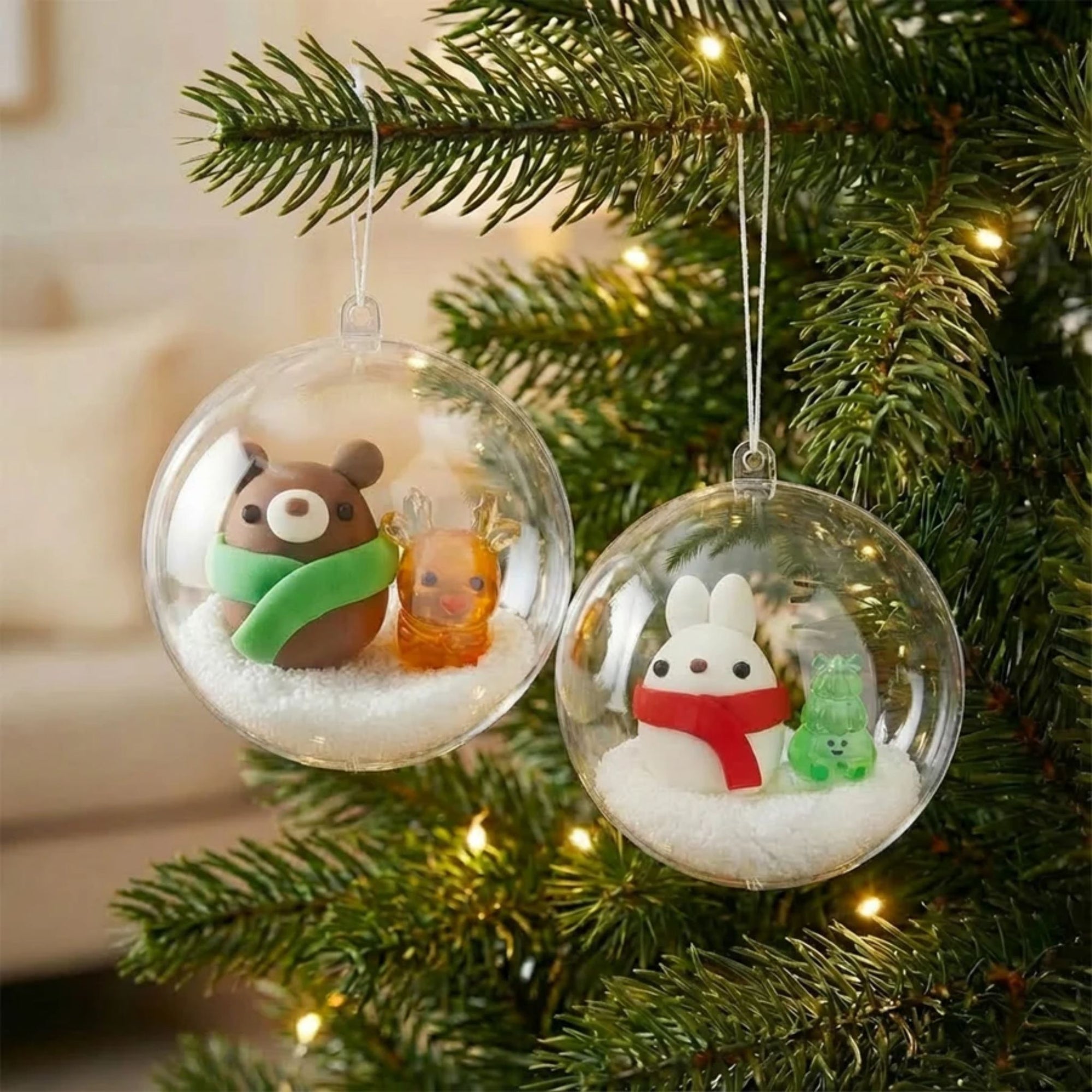 Clay Craft Ornament Kit - Bear &amp; Bunny