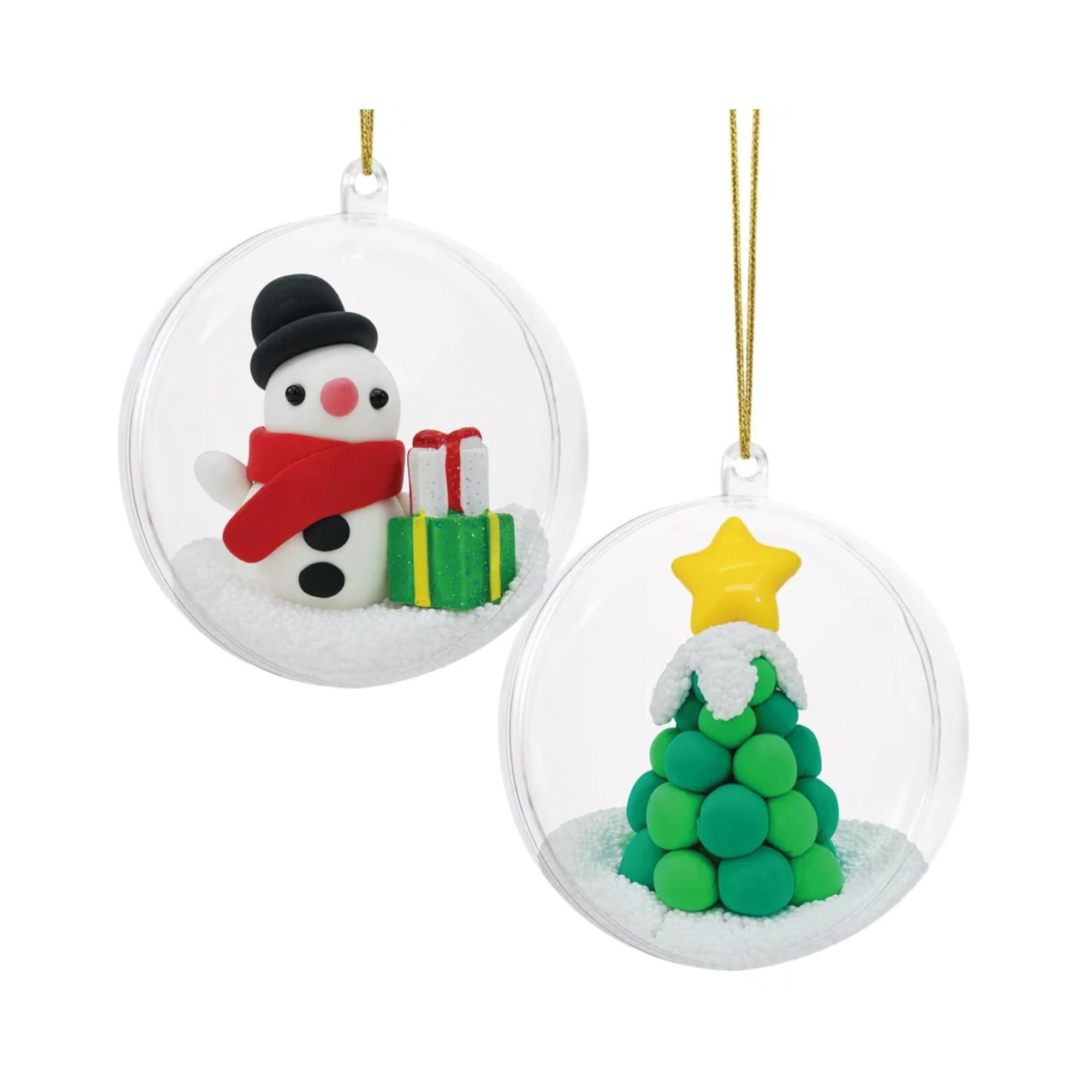 Clay Craft Ornament Kit - Snowman &amp; Tree