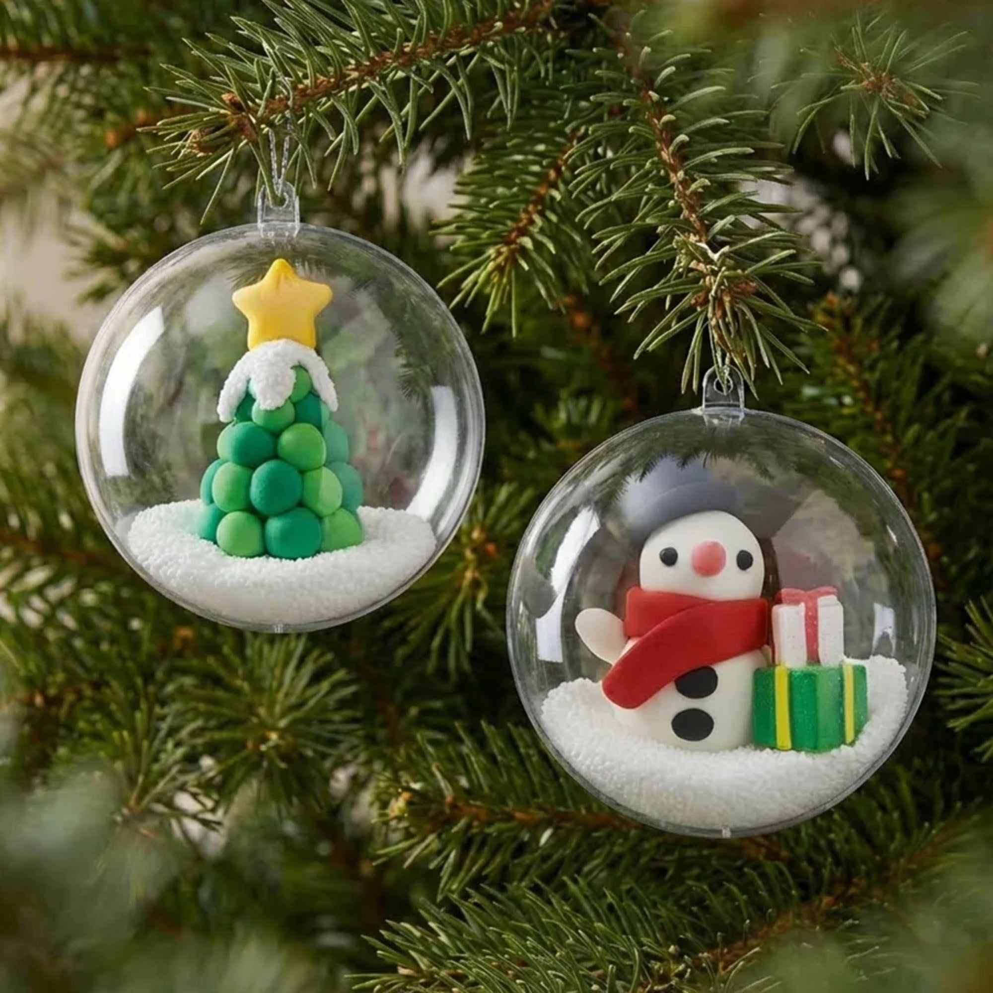 Clay Craft Ornament Kit - Snowman &amp; Tree