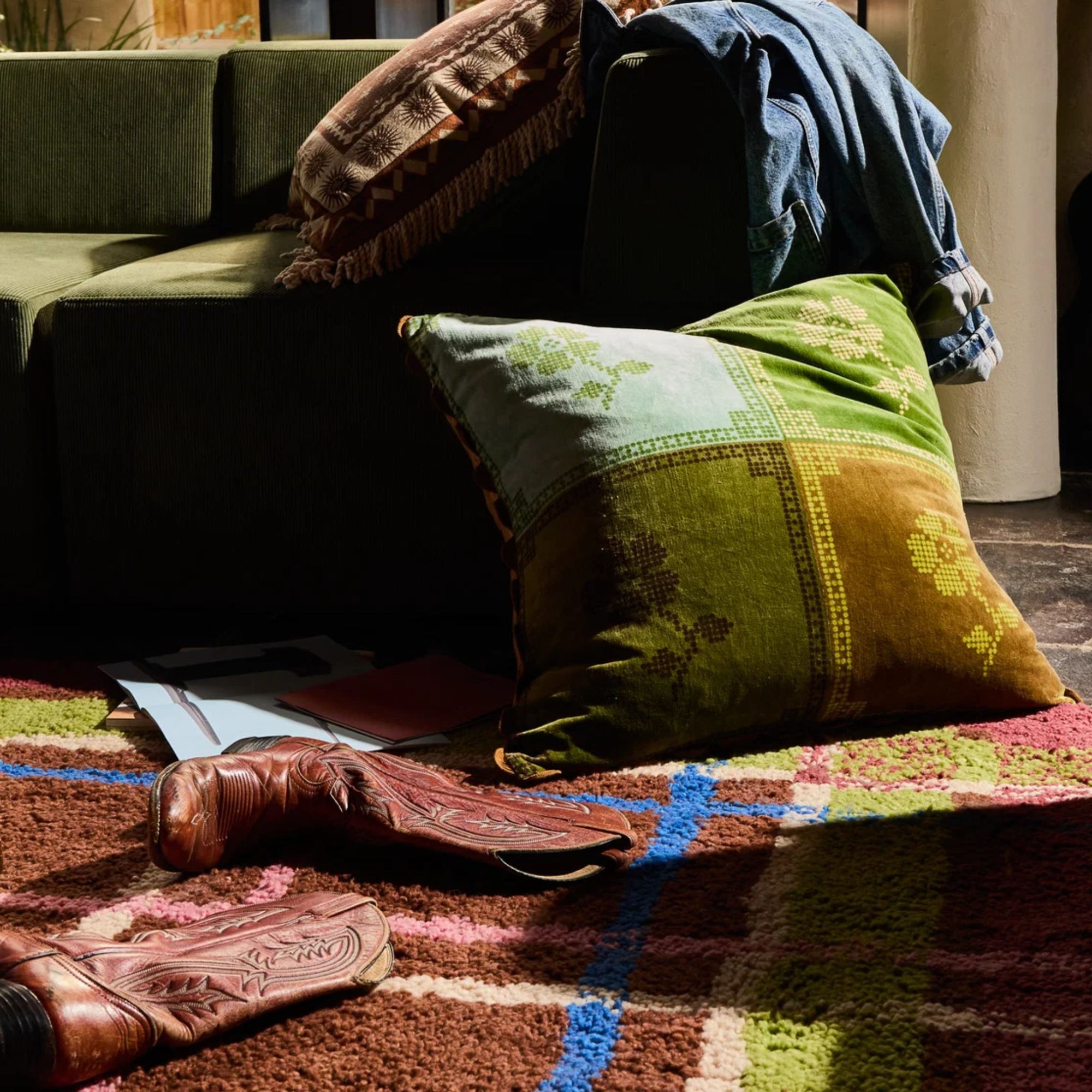 Bonny Reversible Velvet Cushion Tigers Eye