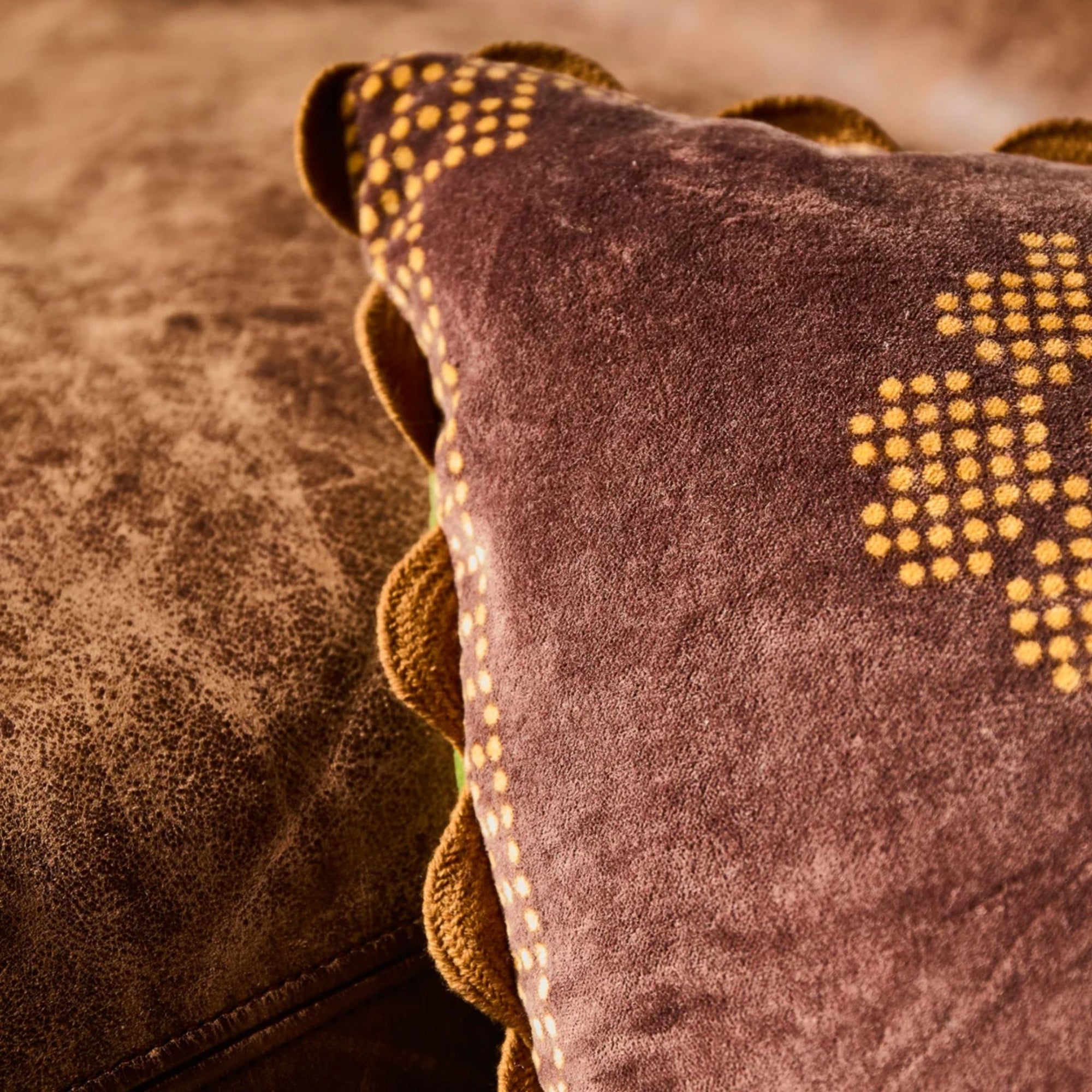 Bonny Reversible Velvet Cushion Tigers Eye