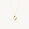Cleo Mixed Stone Gold Necklace