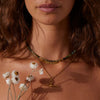 Flora Tourmaline Gold Tassel Necklace
