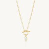 Moonstone Gold Toggle Necklace