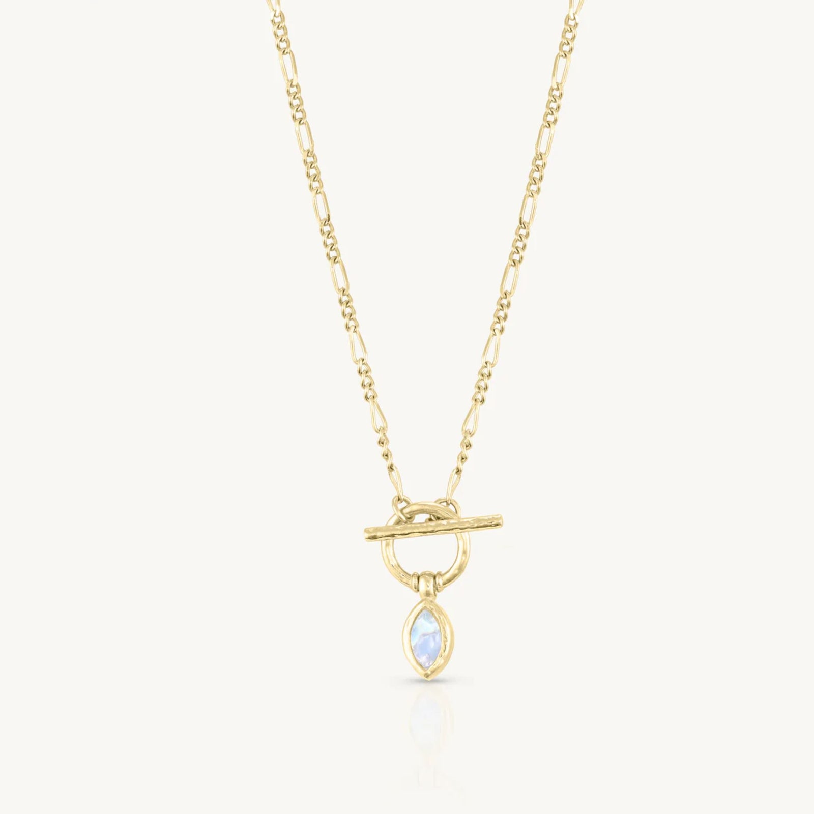 Moonstone Gold Toggle Necklace