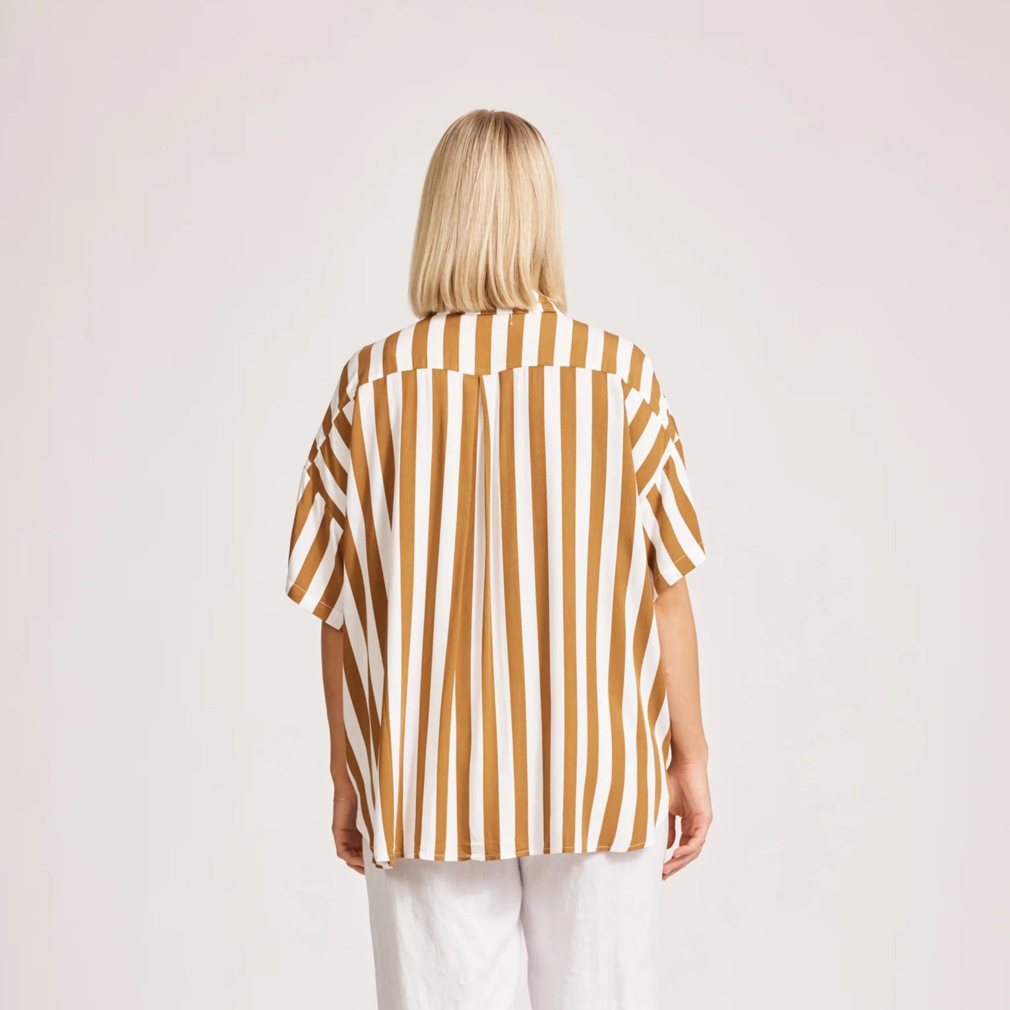 Treville Stripe Shirt Caramel